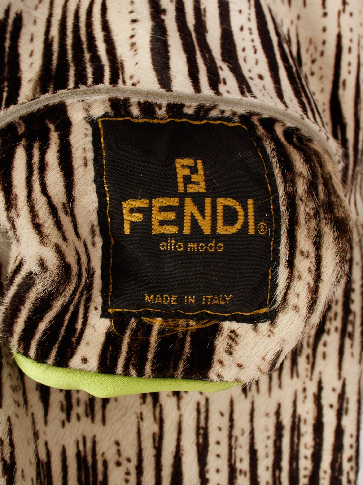 Fendi Selleria Pony Hair Printed Coat