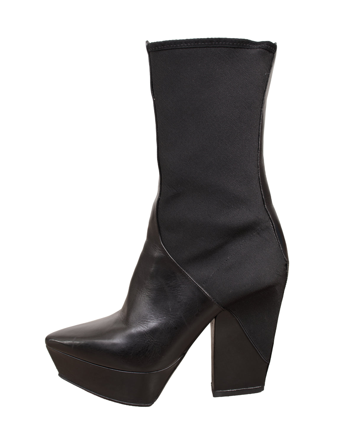 FW07 Jil Sander Block Heel Platform Boots