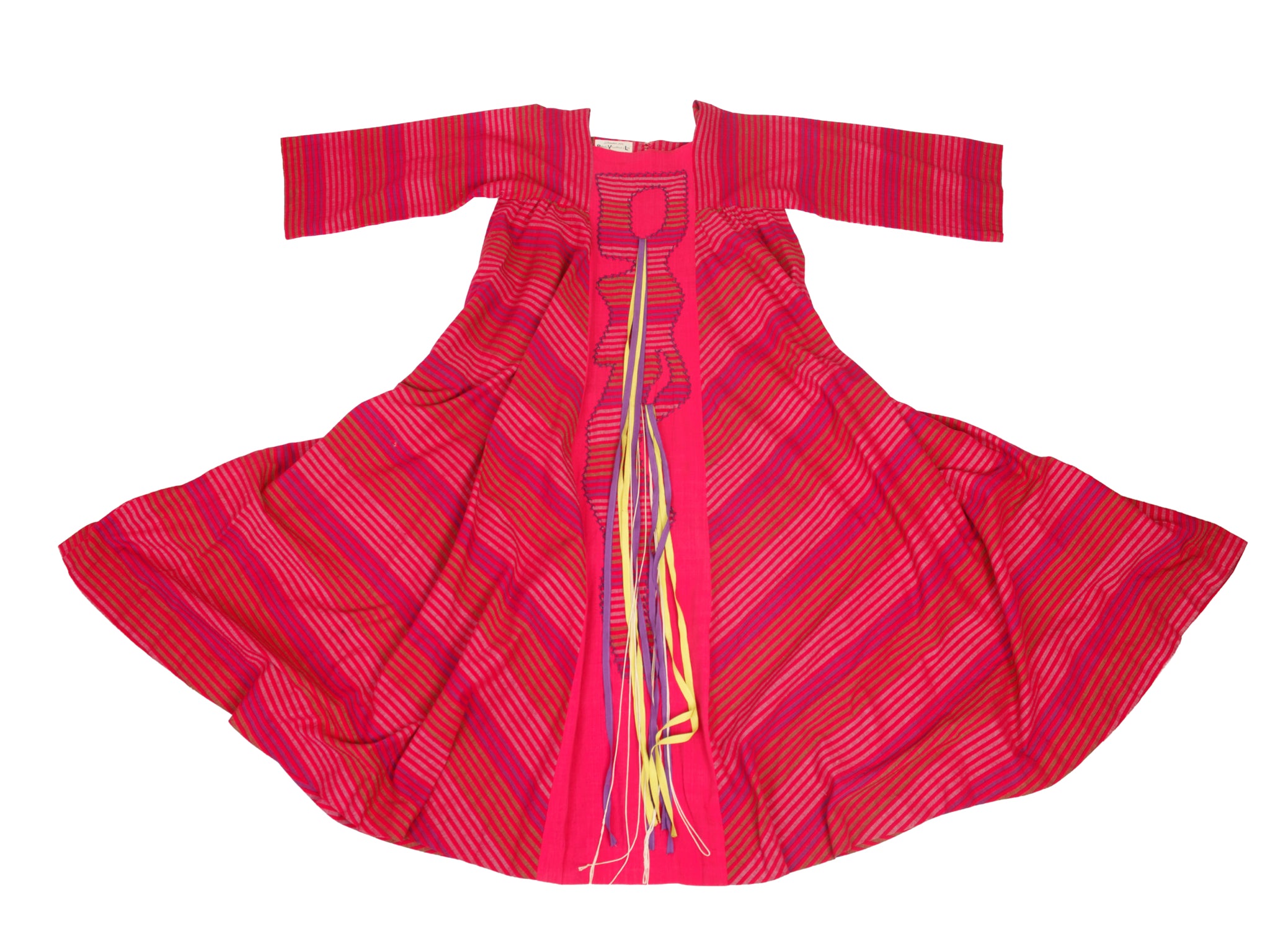 1960s Roberta Vercellino y Luis Striped Caftan