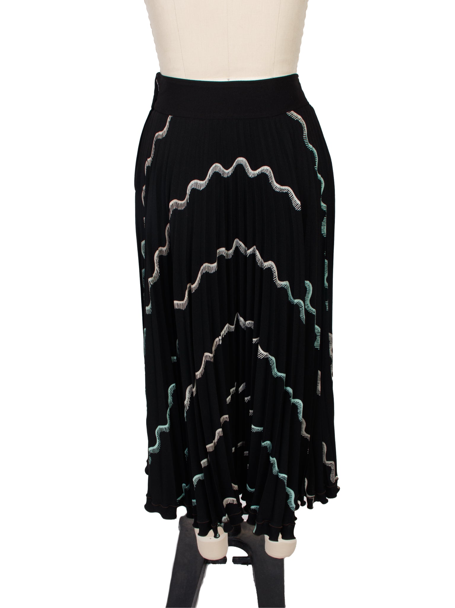 Zandra Rhodes Hand Painted Pleated Skirt