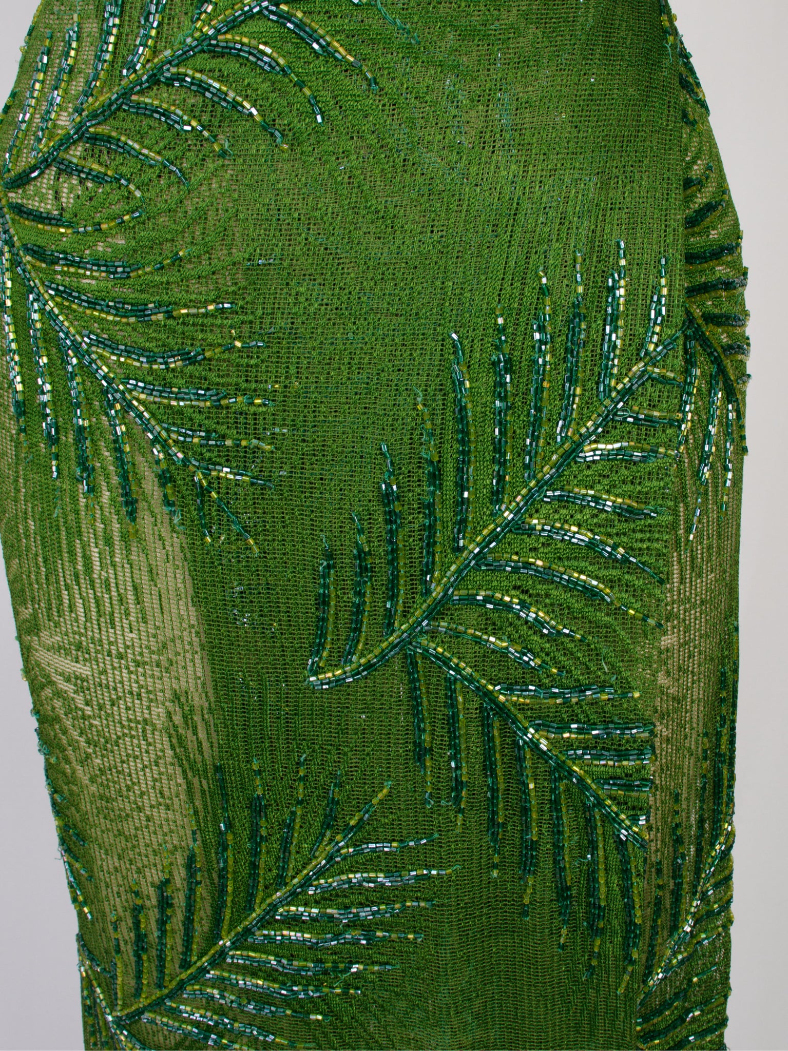 Barneys New York Leaf Beaded Skirt