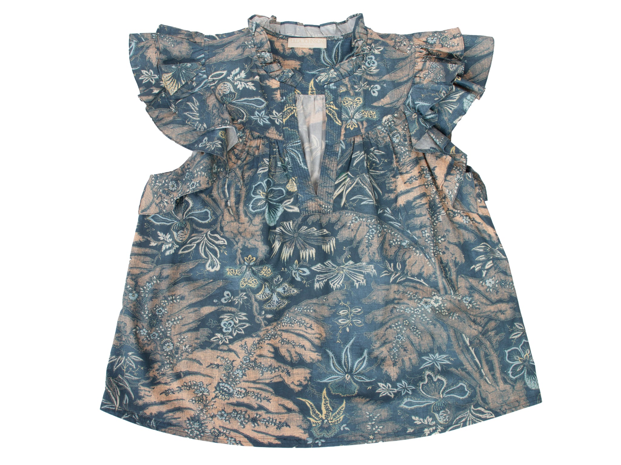 Ulla Johnson Lei Floral Ruffle Top