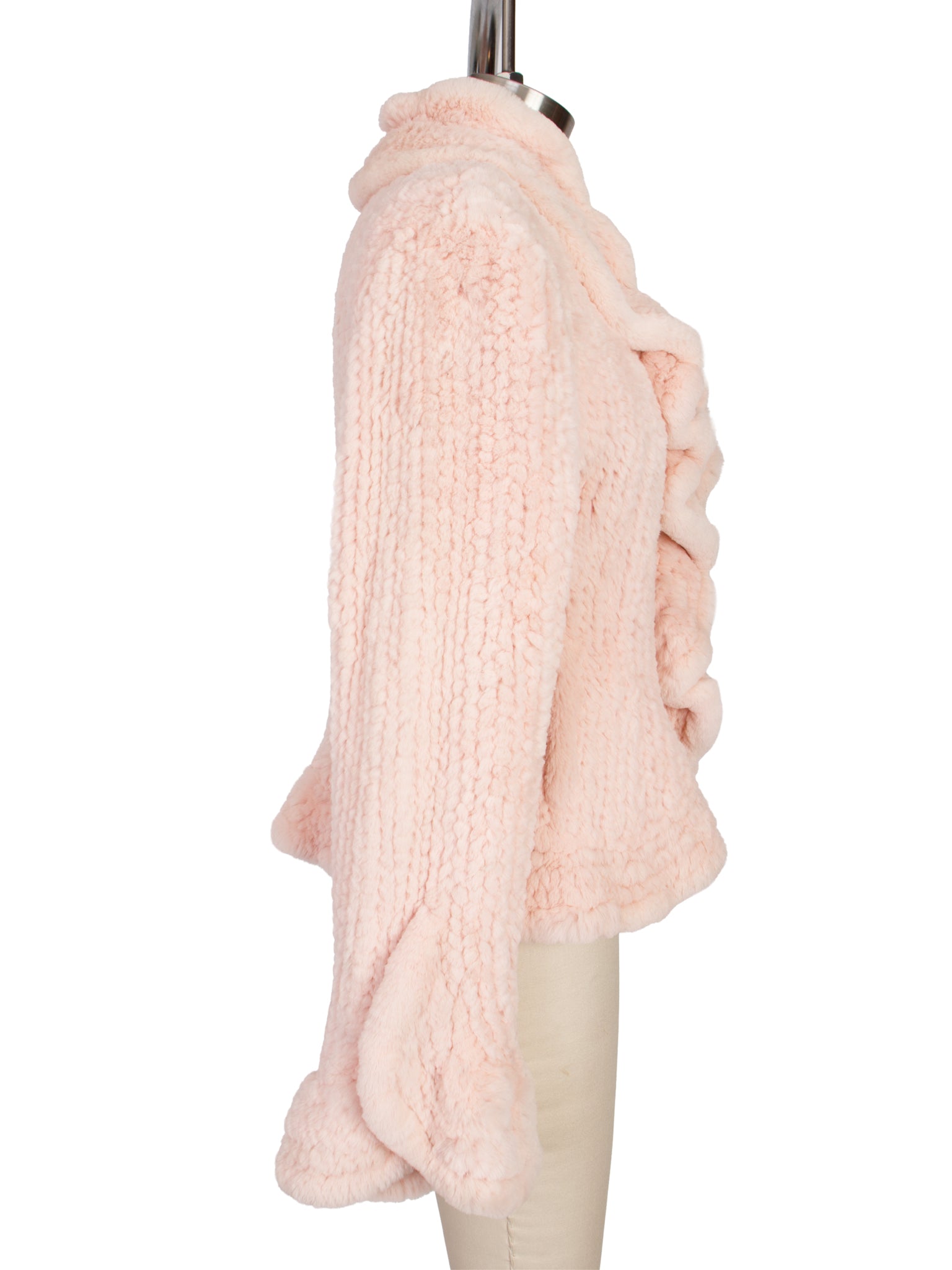 Lillie Rubin Knit Rabbit Fur Jacket