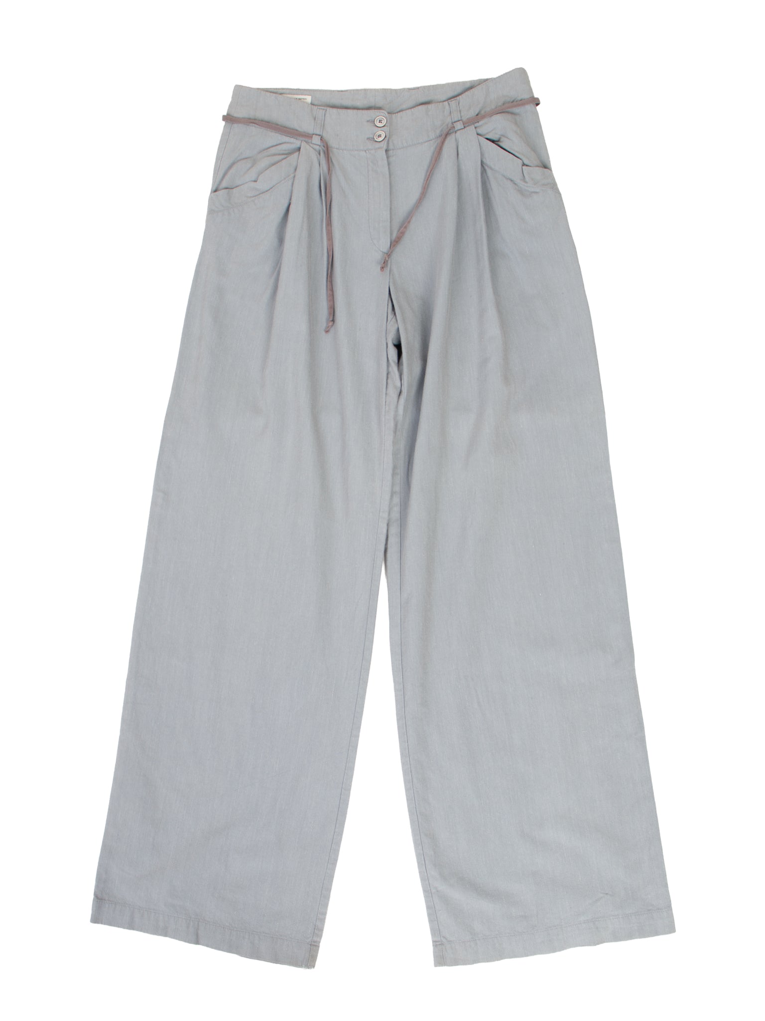Dries Van Noten Cotton & Linen Wide-Leg Trousers