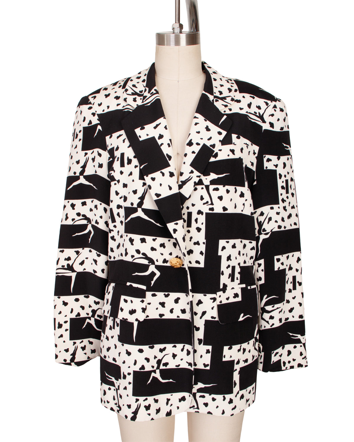 Paolo Santini Silk Novelty Print Blazer