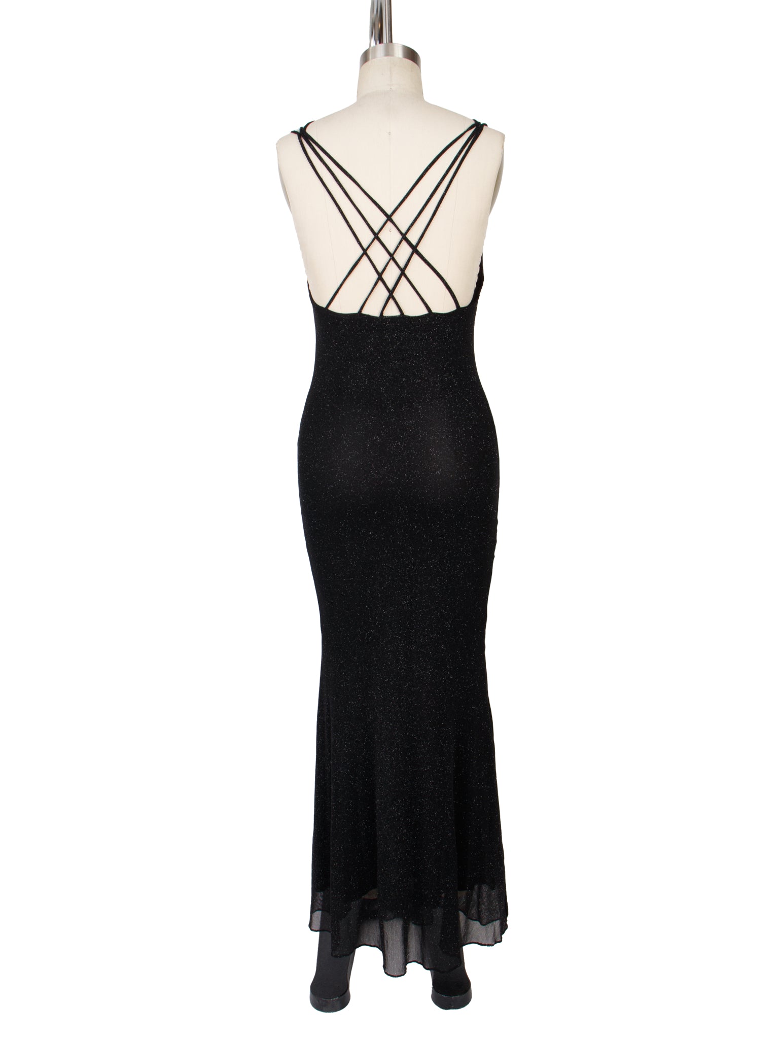Nobody by Elisabeth Rogiani Lurex Crossover Straps Dress