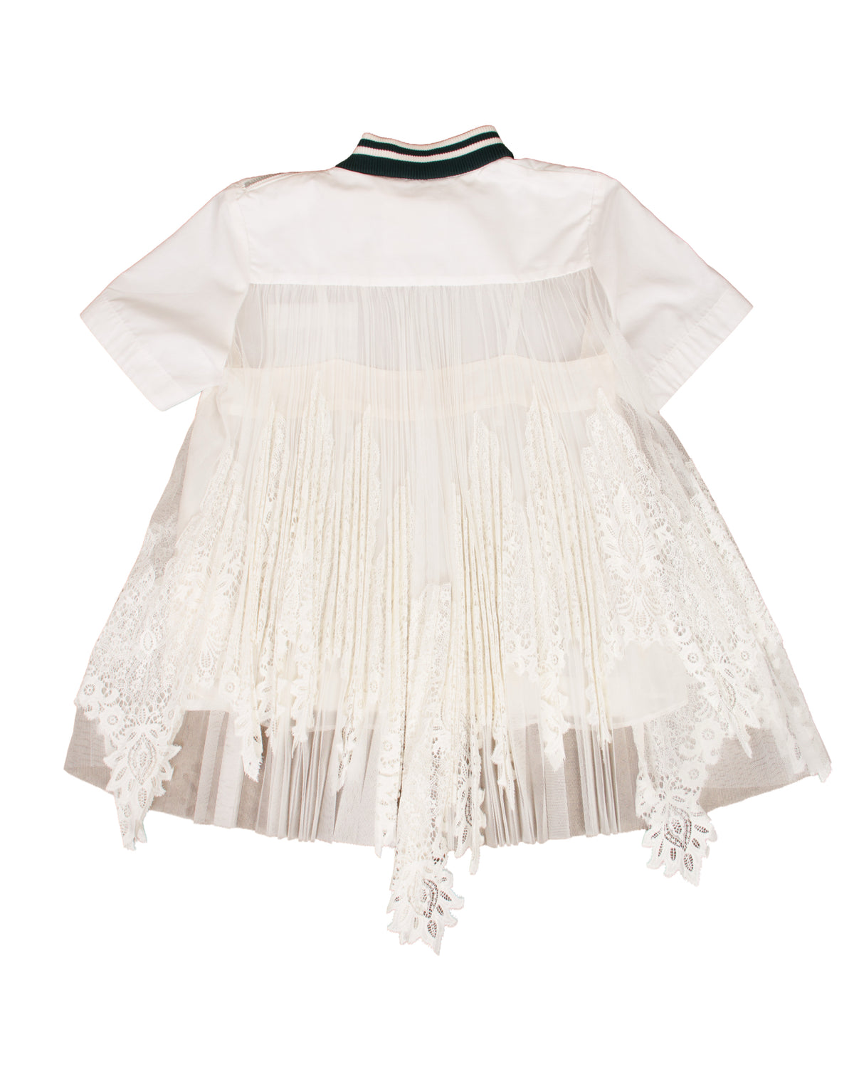 Sacai Tulle & Lace Panel Splice Top