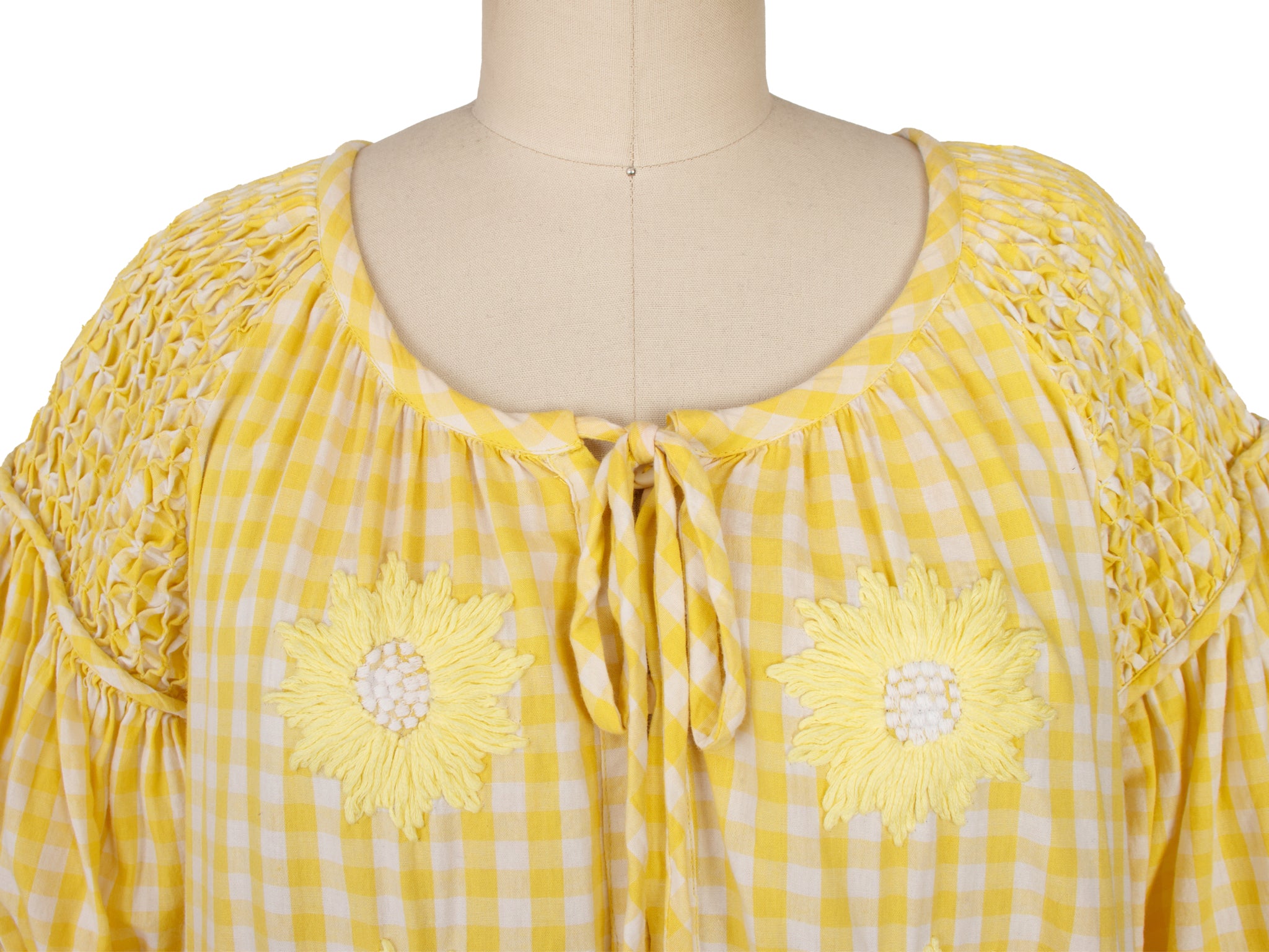 Innika Choo Gingham Embroidered Dress