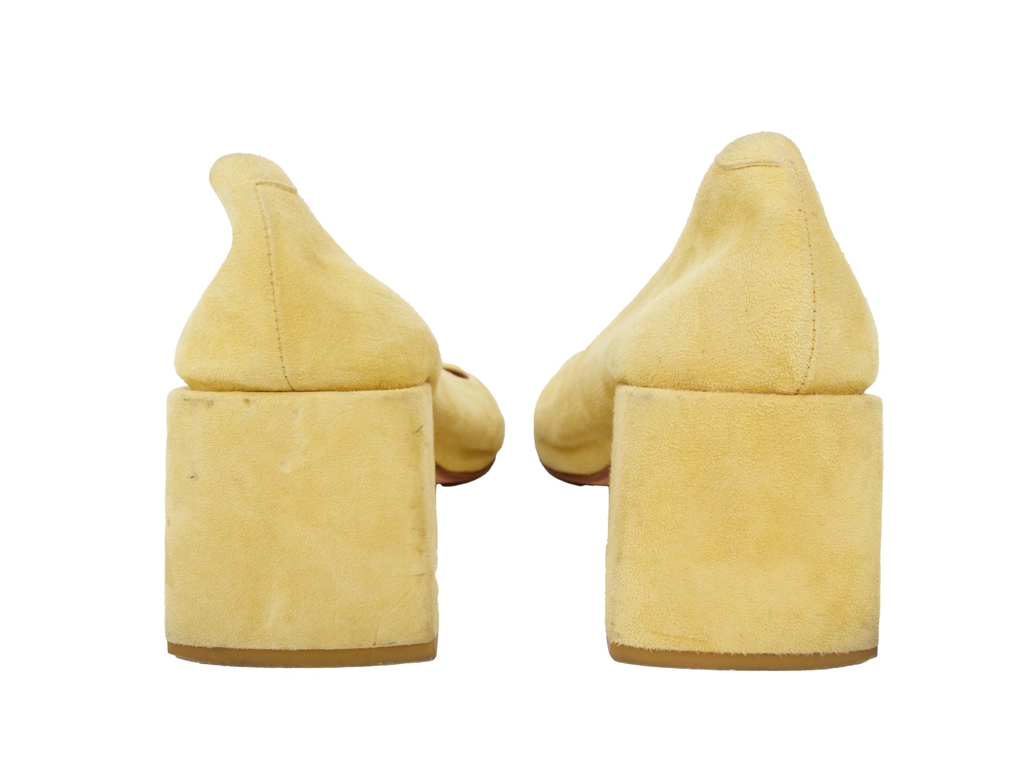 LoQ Suede Square Toe Pumps