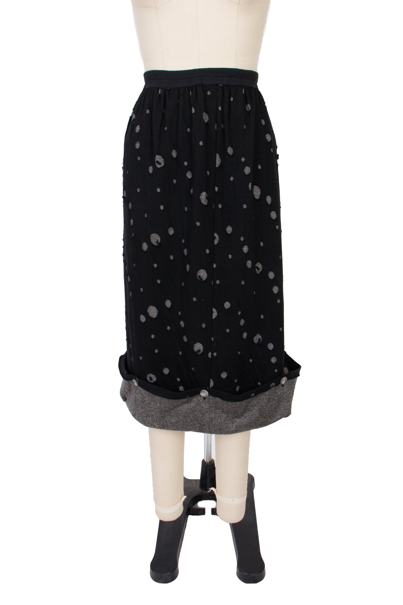 1980s Matsuda Distressed Layered Skirt Set