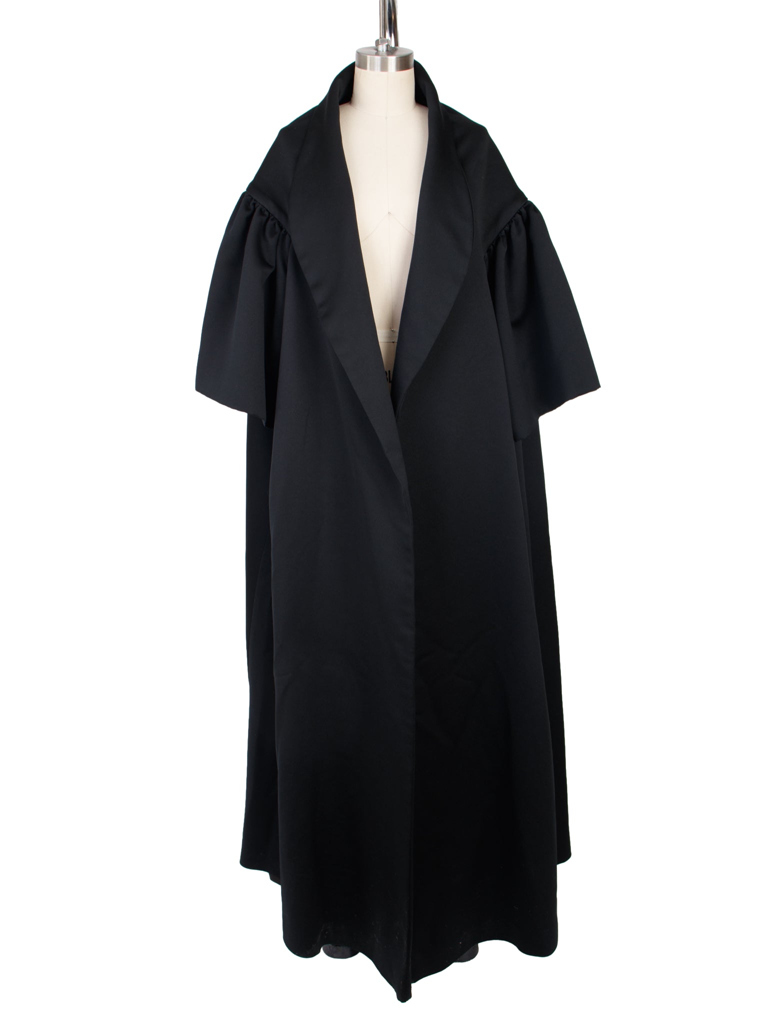 Victor Costa Black Silk Opera Coat