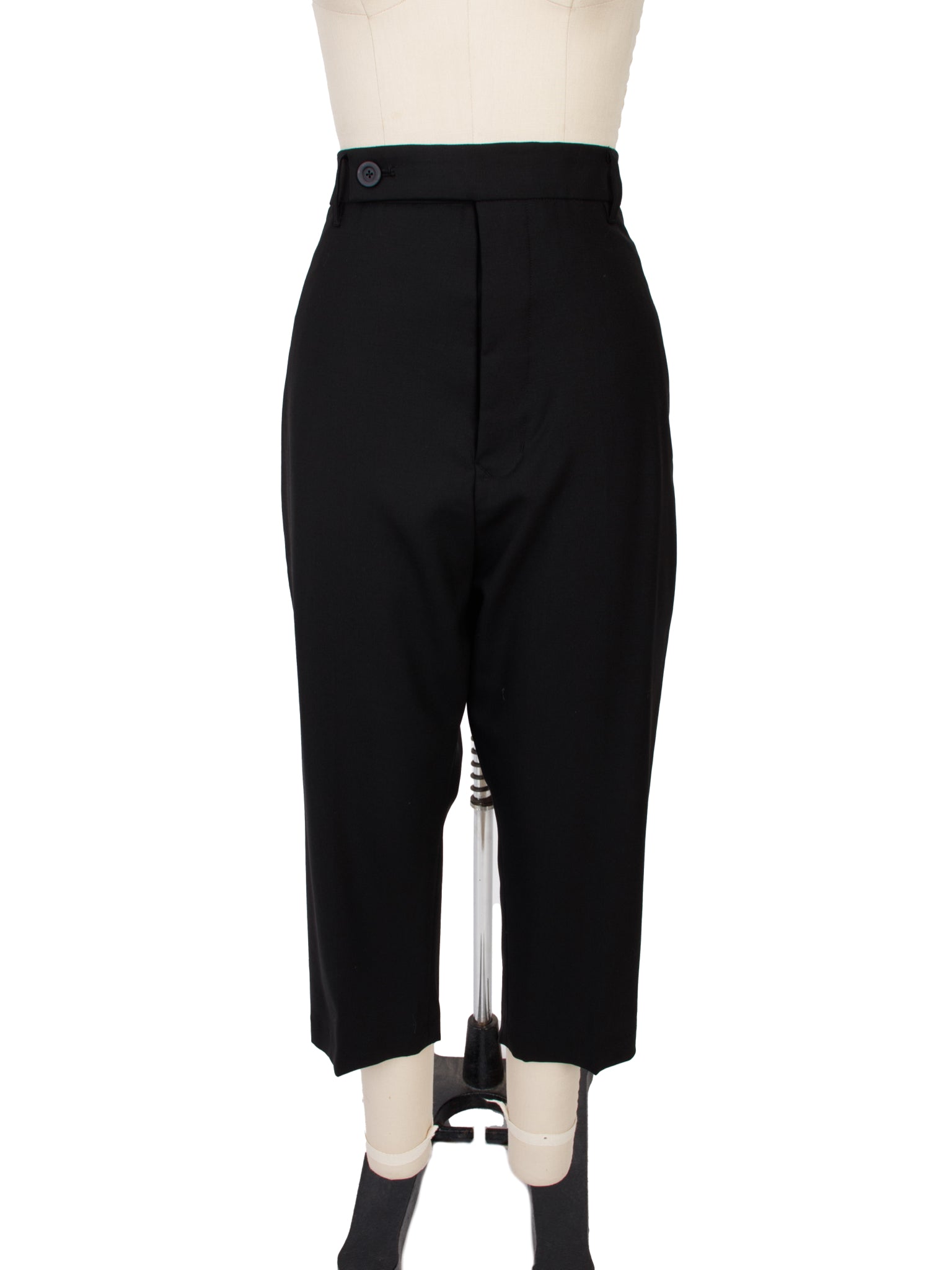 Rick Owens Virgin Wool Cropped Trousers