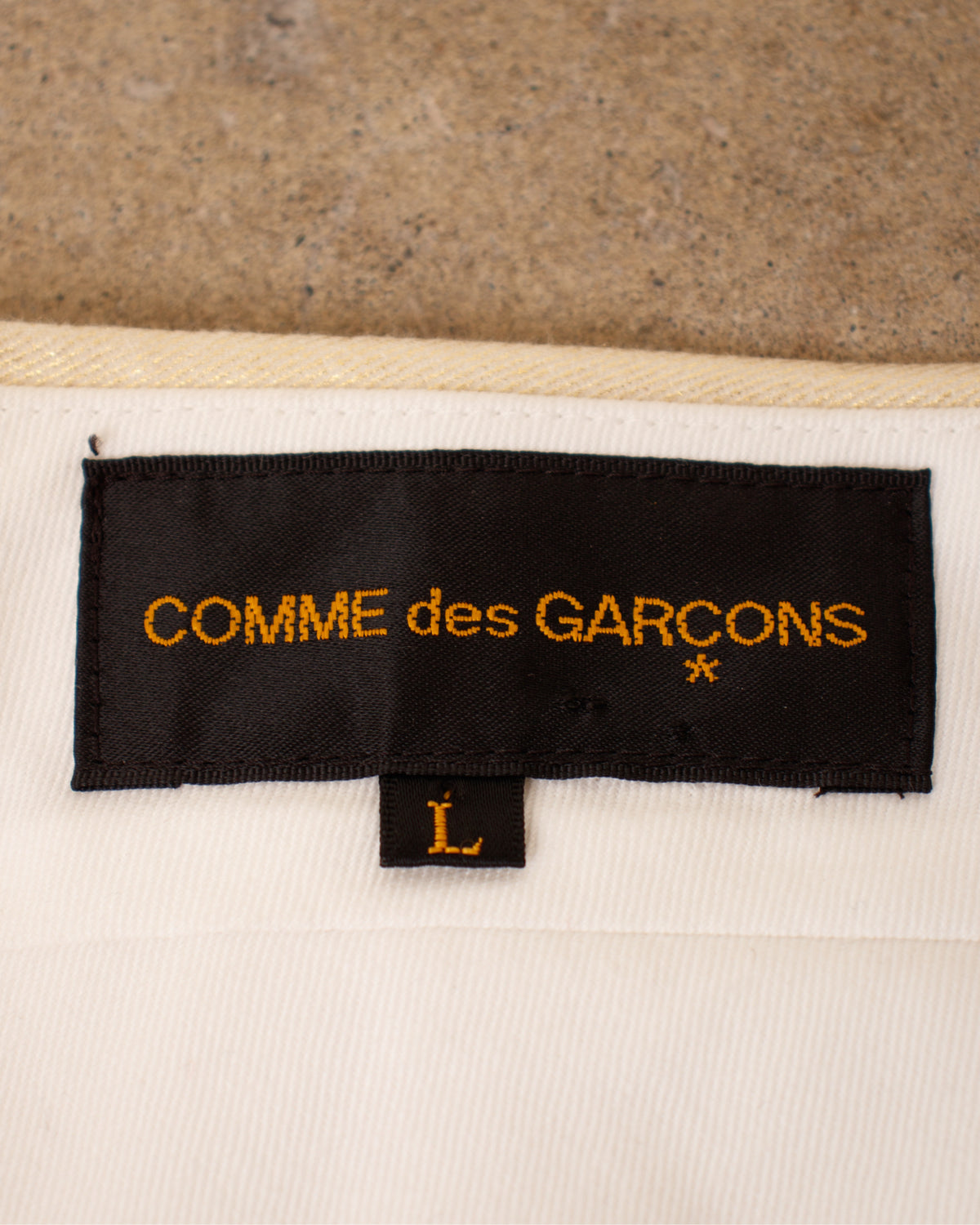 SS 2012 Comme Des Garcons Metallic Pleated Skort