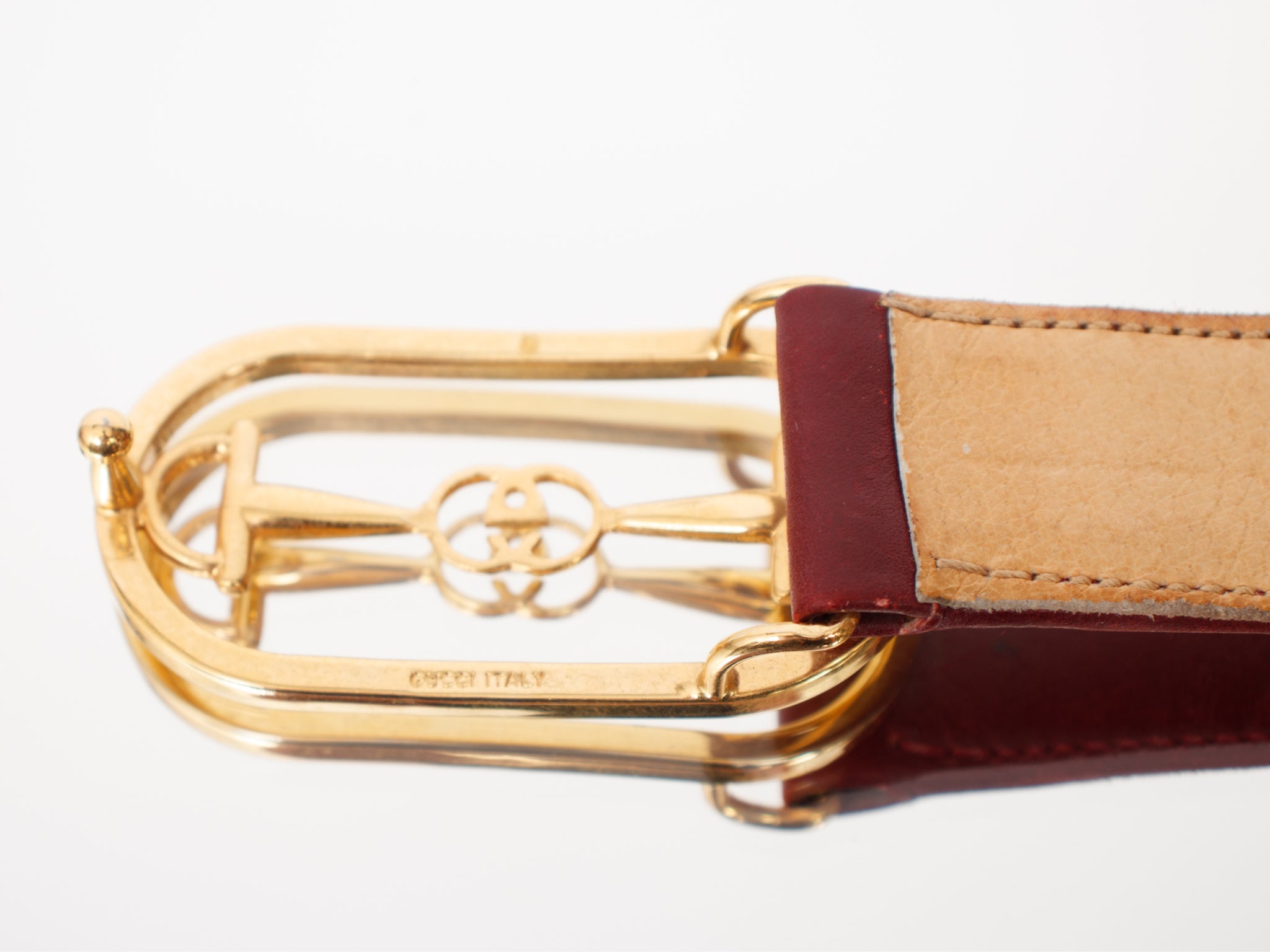 1970s Gucci GG Horsebit Buckle Belt