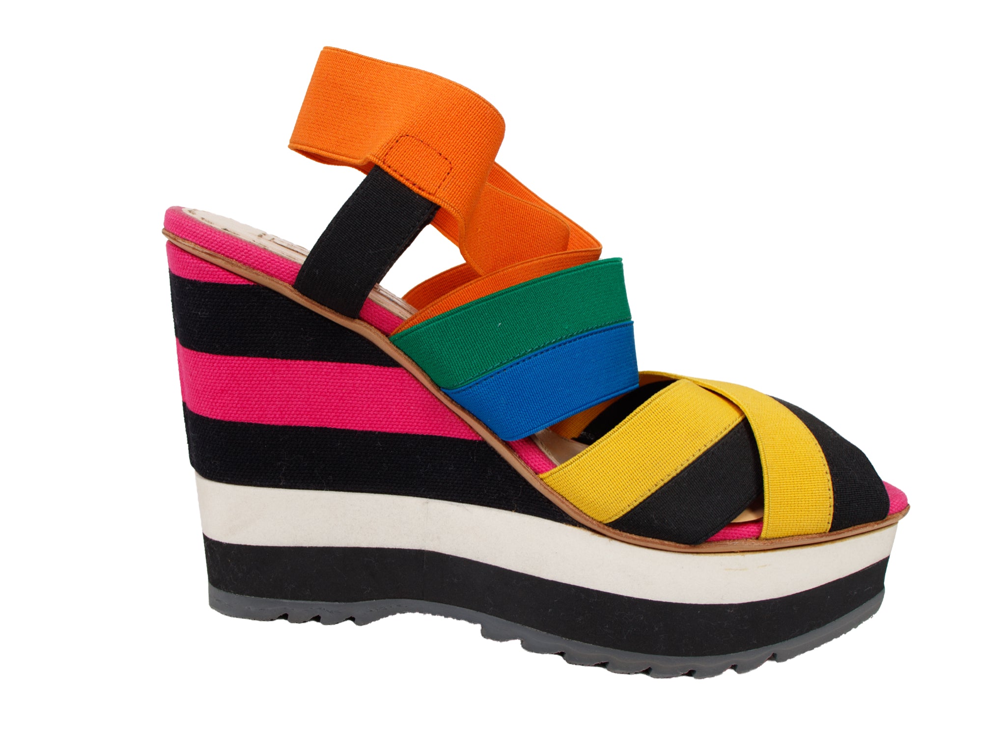 SS 2011 Prada Rainbow Wedge Sandals