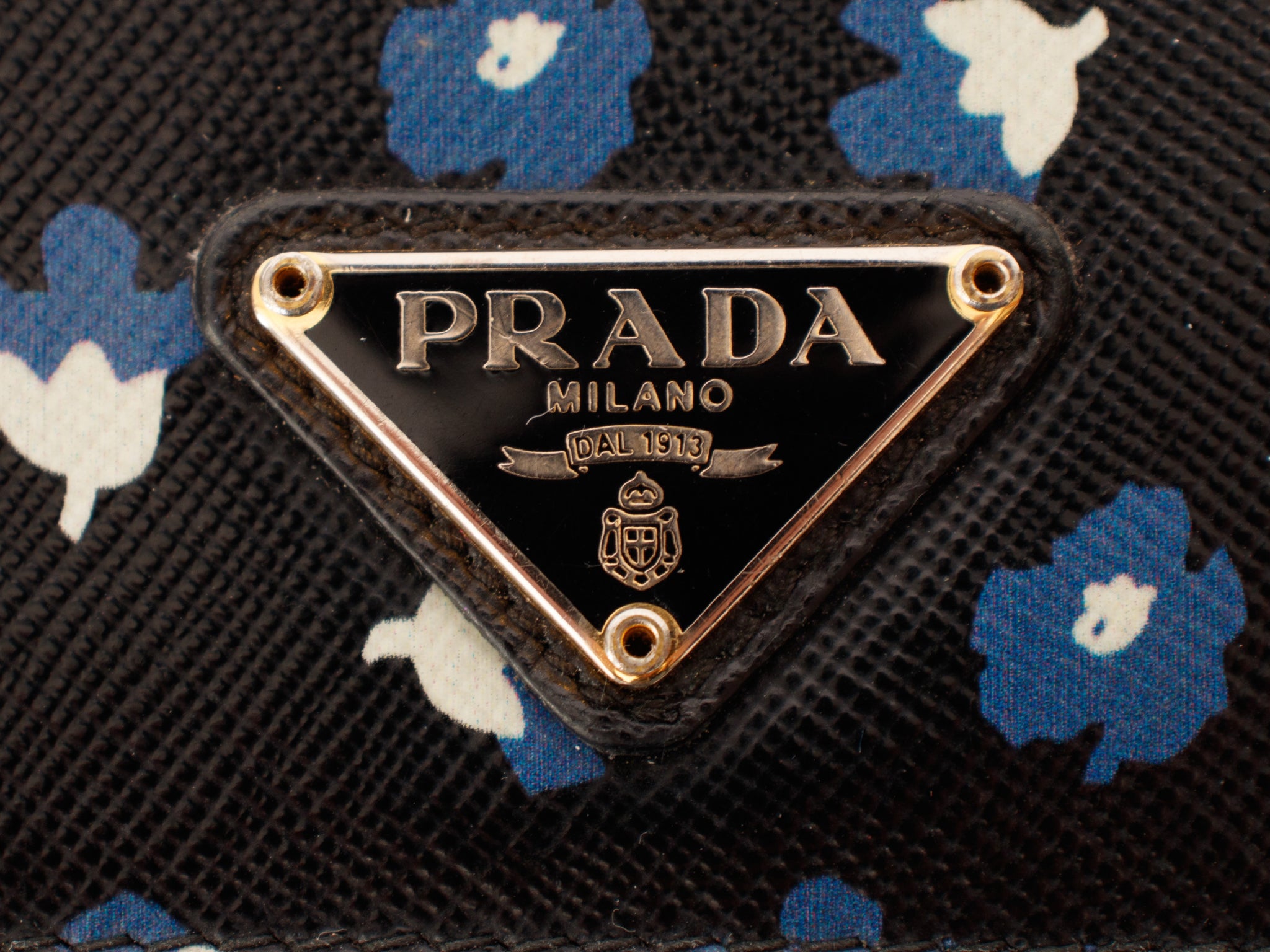 Prada Saffiano Leather Floral Print Wallet*