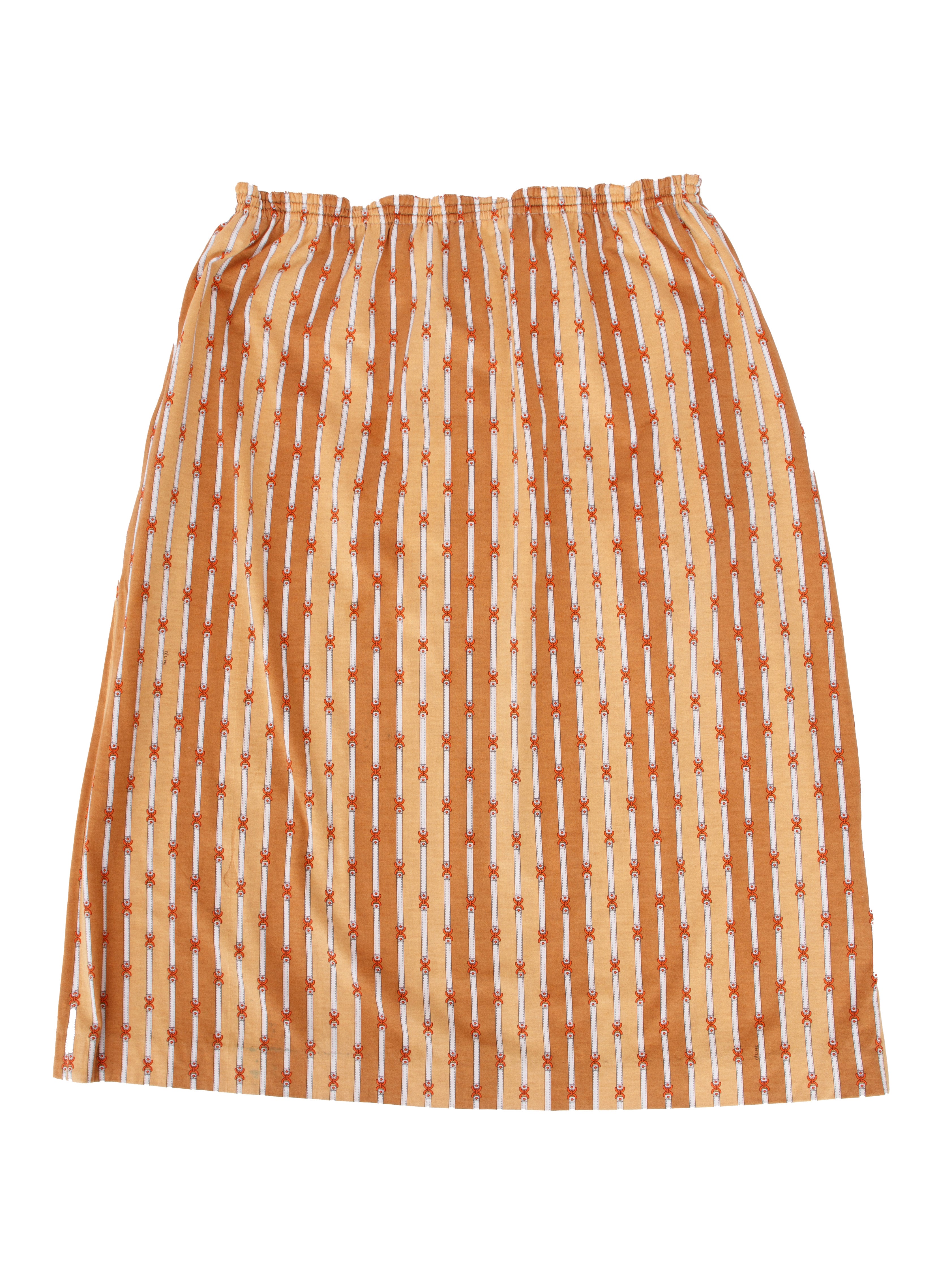Celine Triomphe Belt Print Skirt | Mercy Vintage