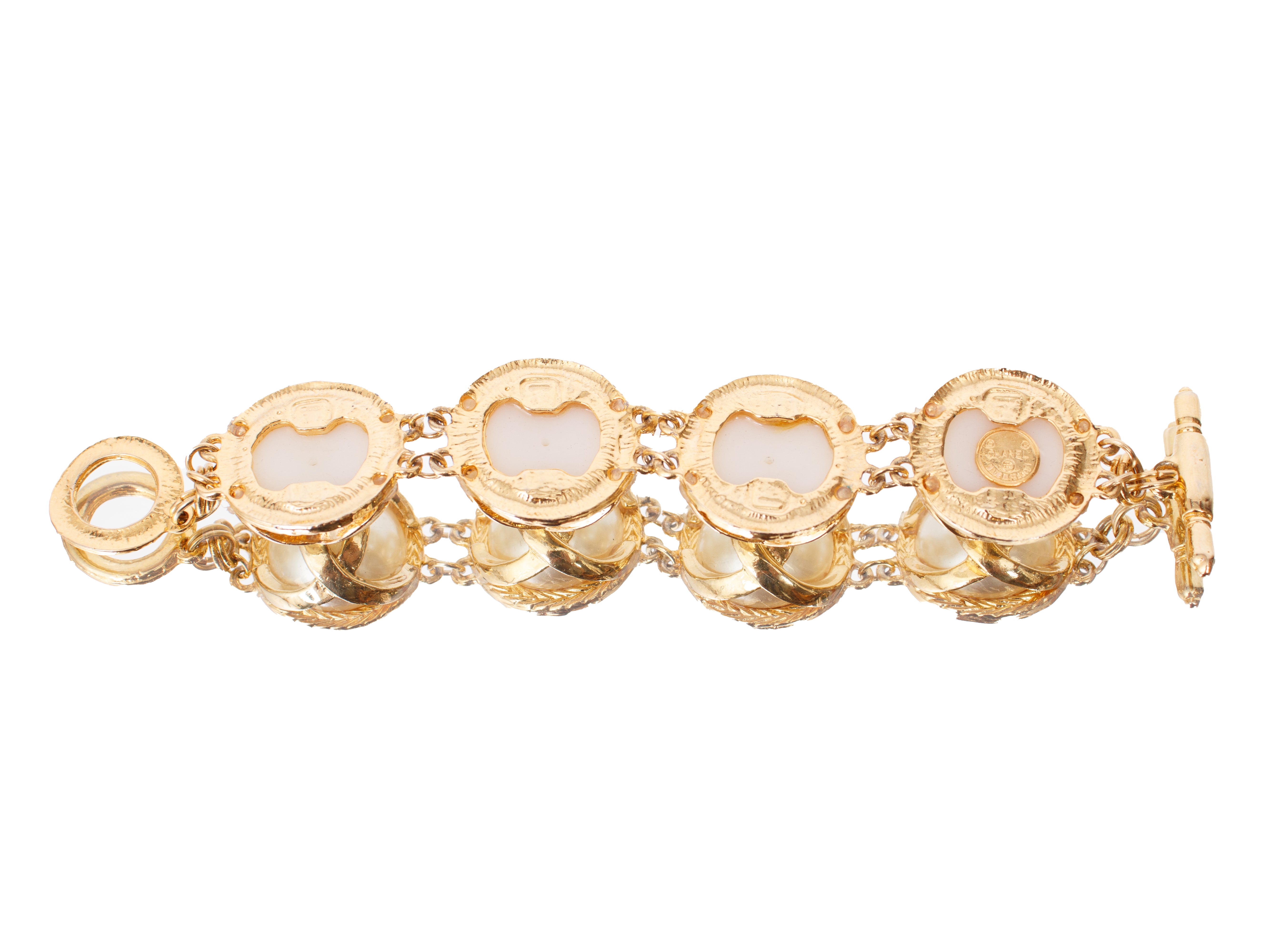 Chanel Costume Pearl CC Bracelet*