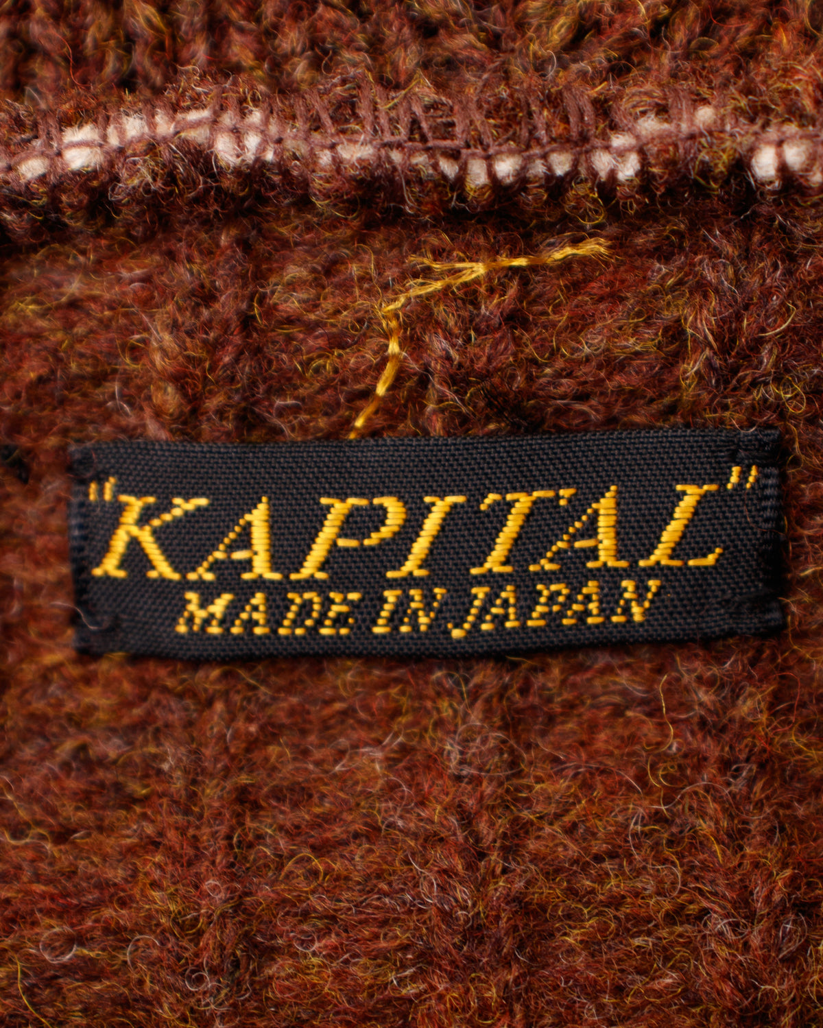 Kapital Wool Bone Intarsia Hoodie
