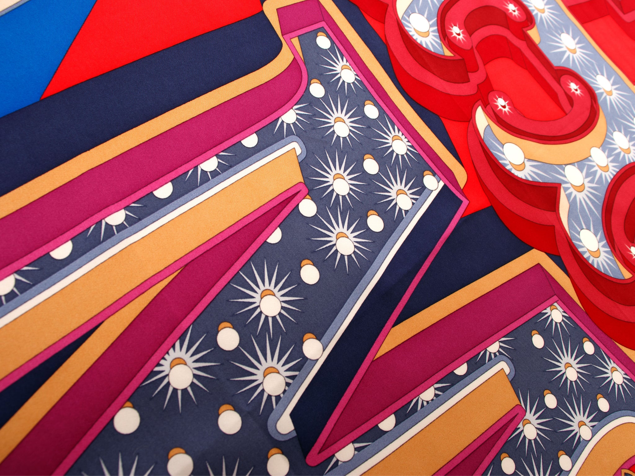 Hermes "Electrique" Silk Printed Scarf