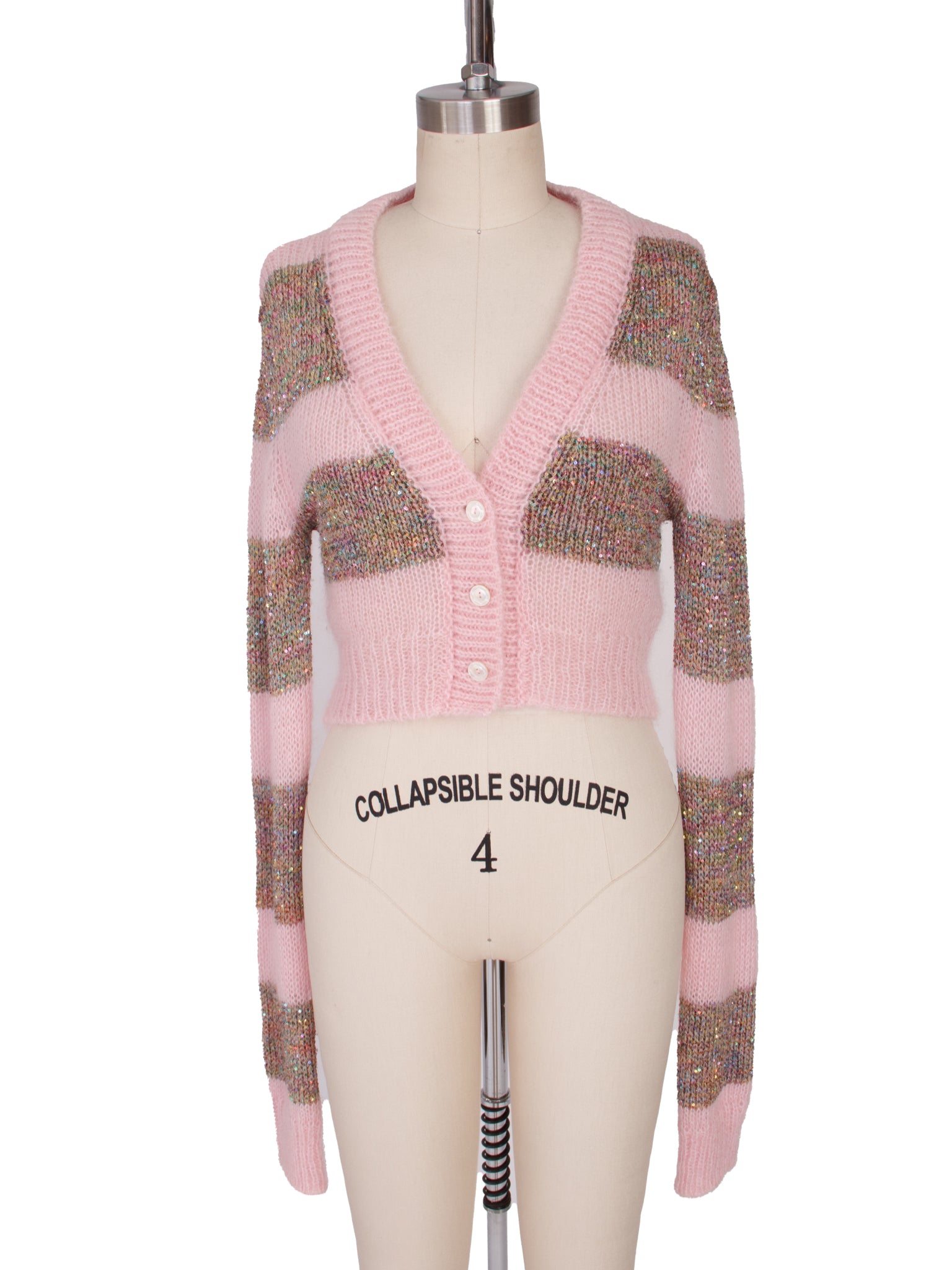 Marni Sequin Stripe Cropped Cardigan
