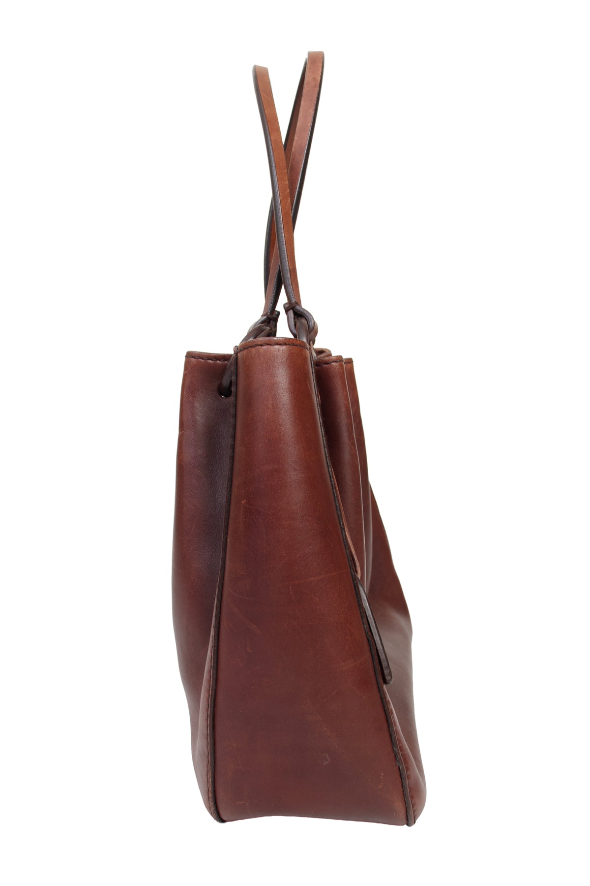 Gucci Leather Luggage Tag Tote