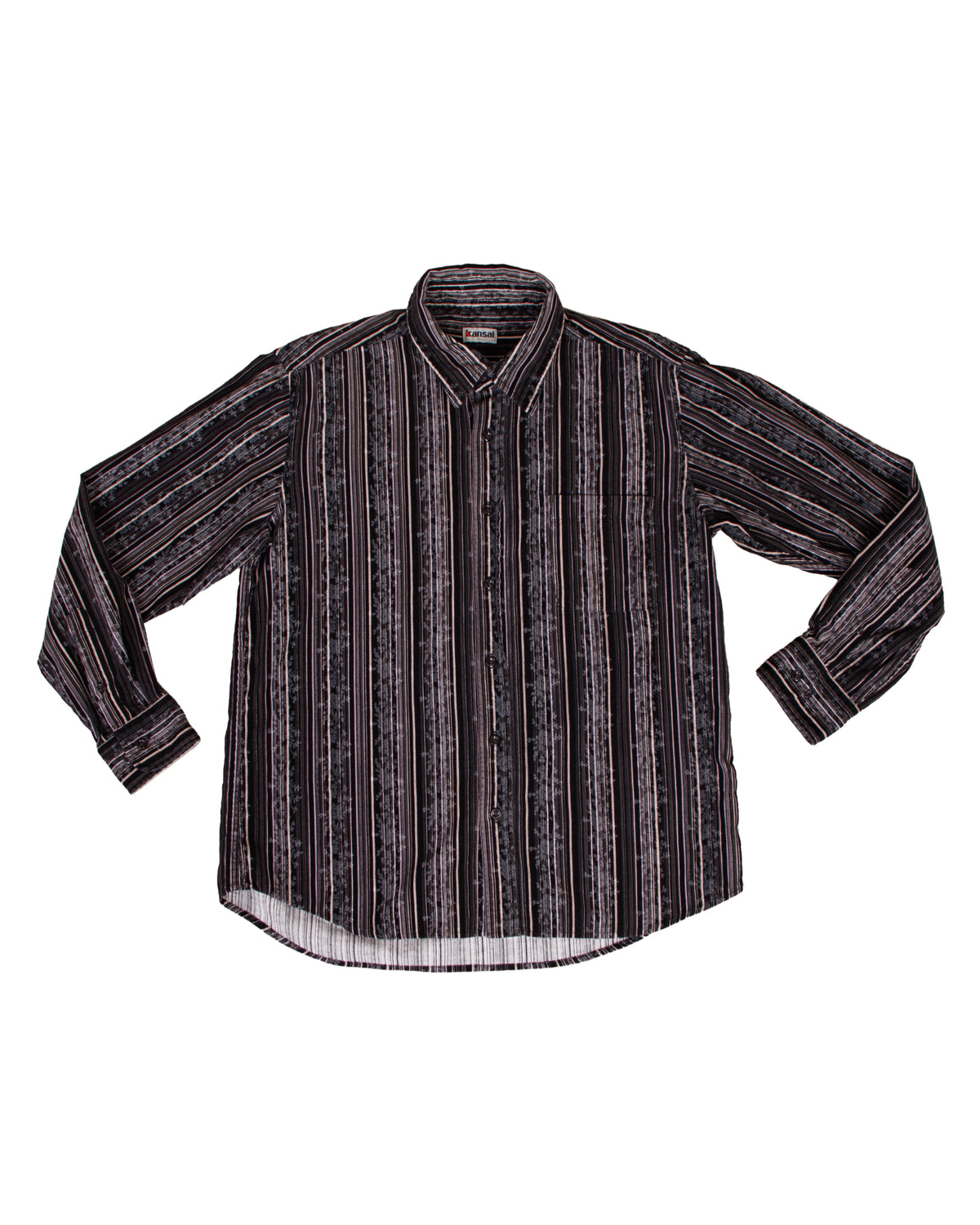 Kansai Floral Striped Corduroy Button Up