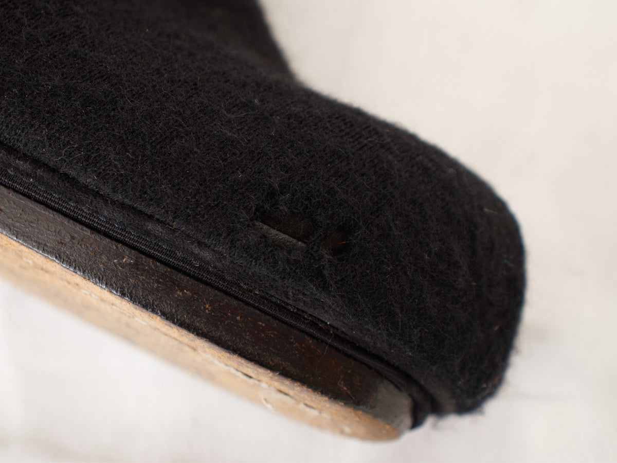 Maison Margiela Leather & Wool Spats Ankle Boots