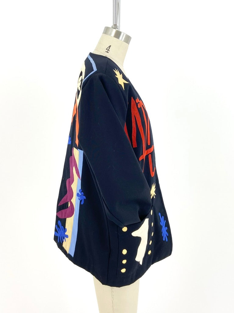 90s Gabardine Art-To-Wear Jacket