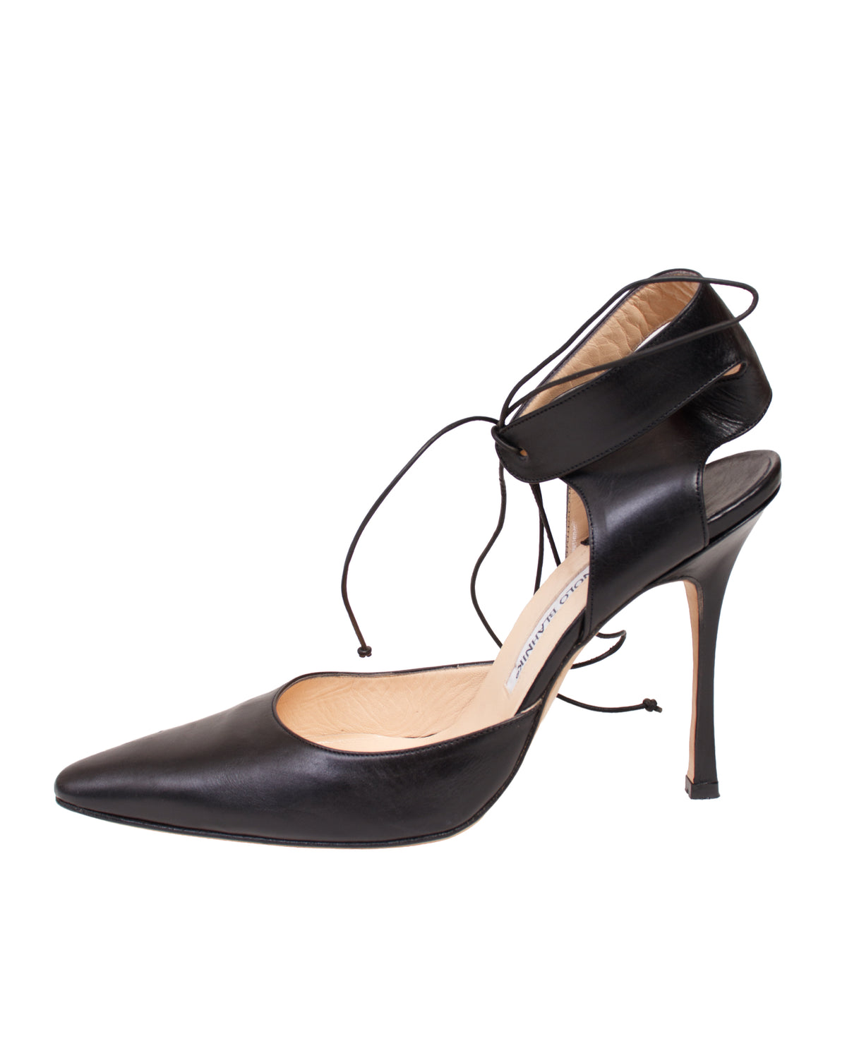 Manolo Blahnik Ankle Strap Stiletto Pumps