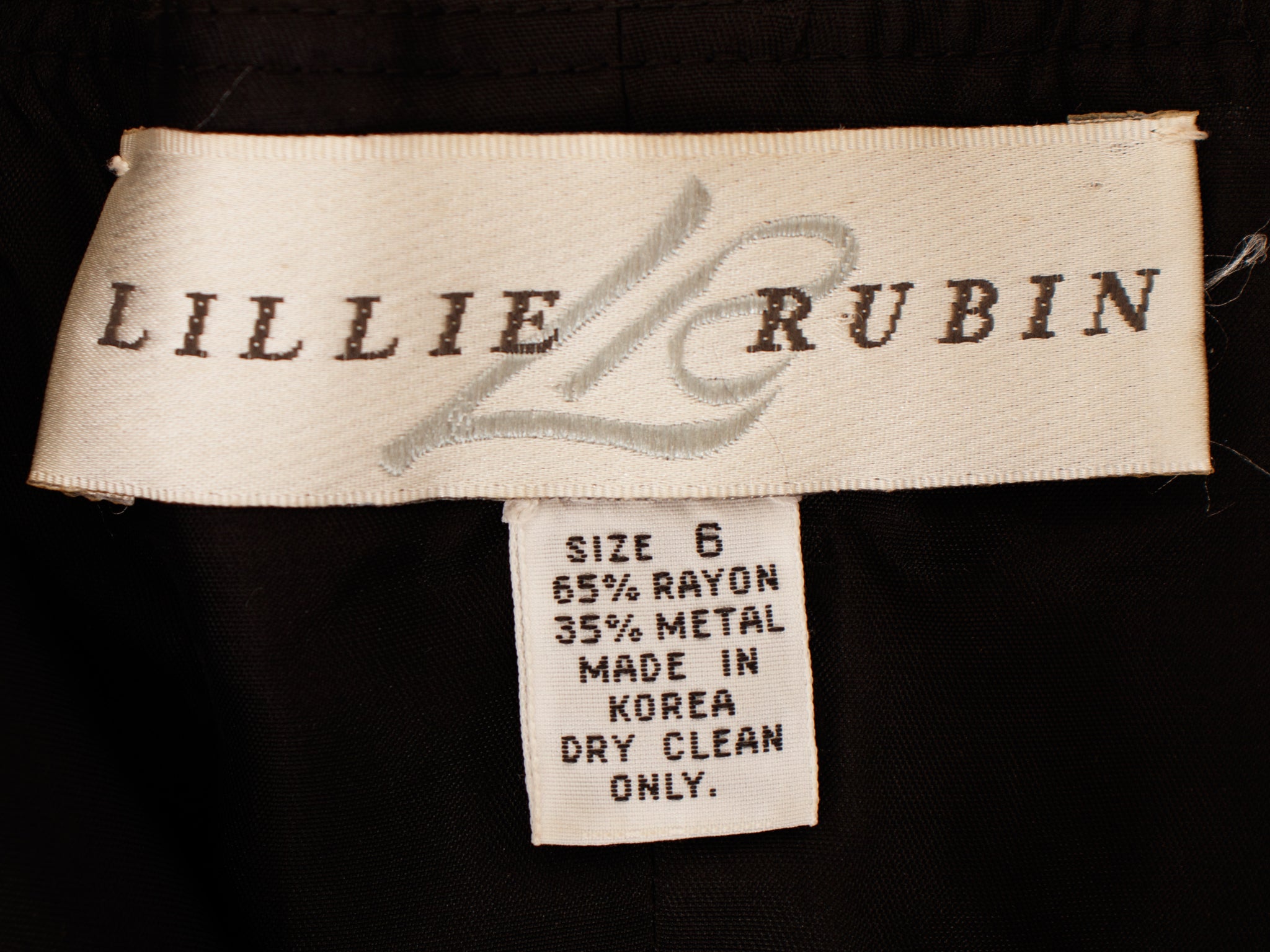 Lillie Rubin Gold Metallic Strapless Dress