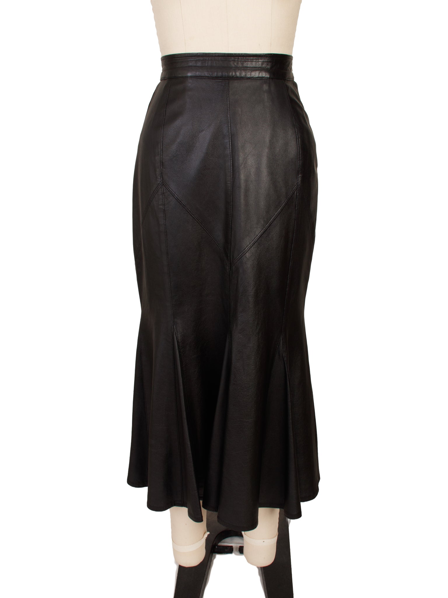 Penny Howson Leather Mermaid Hem Skirt
