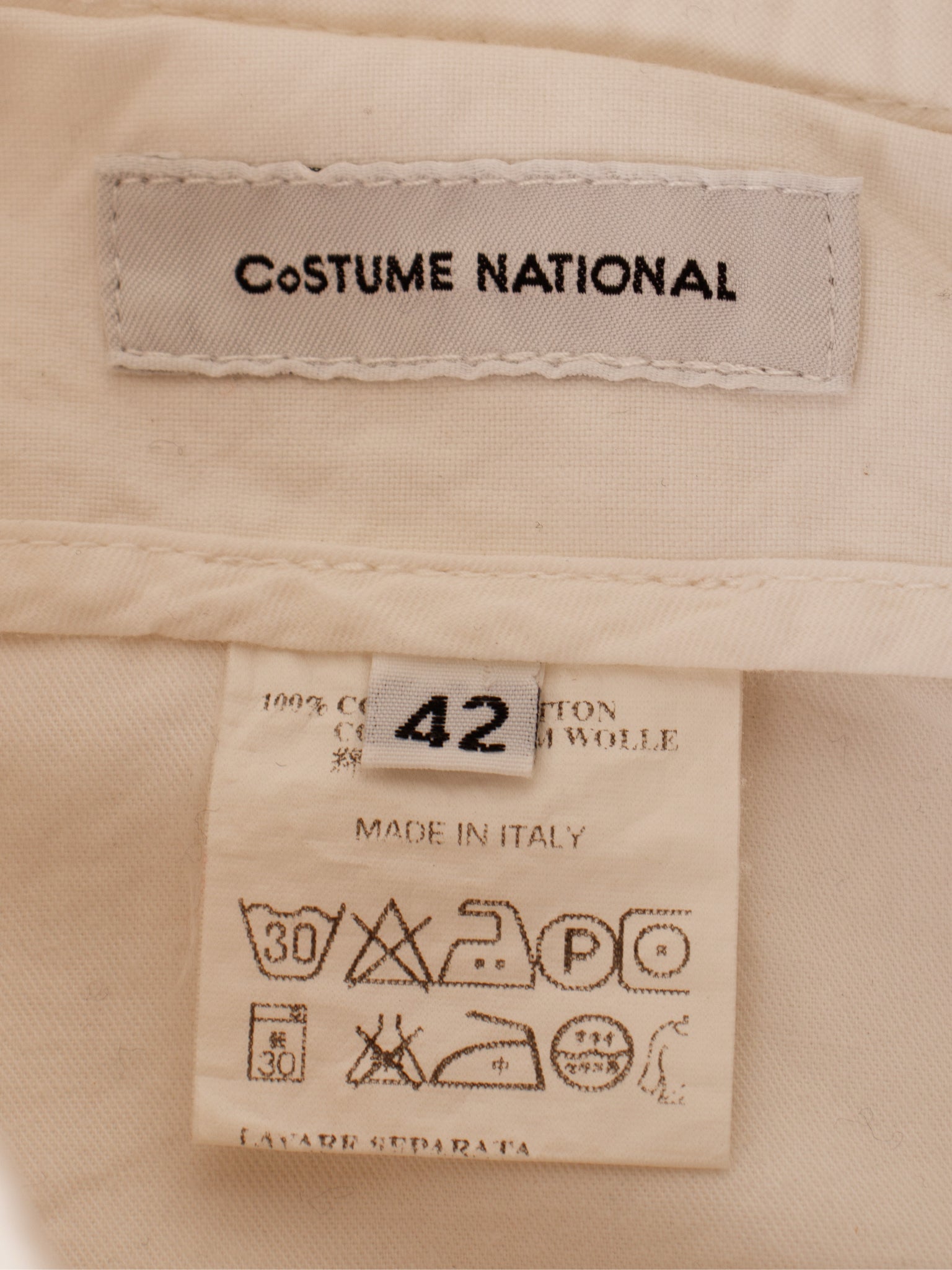 Costume National Low Rise Bandage Tab Pants
