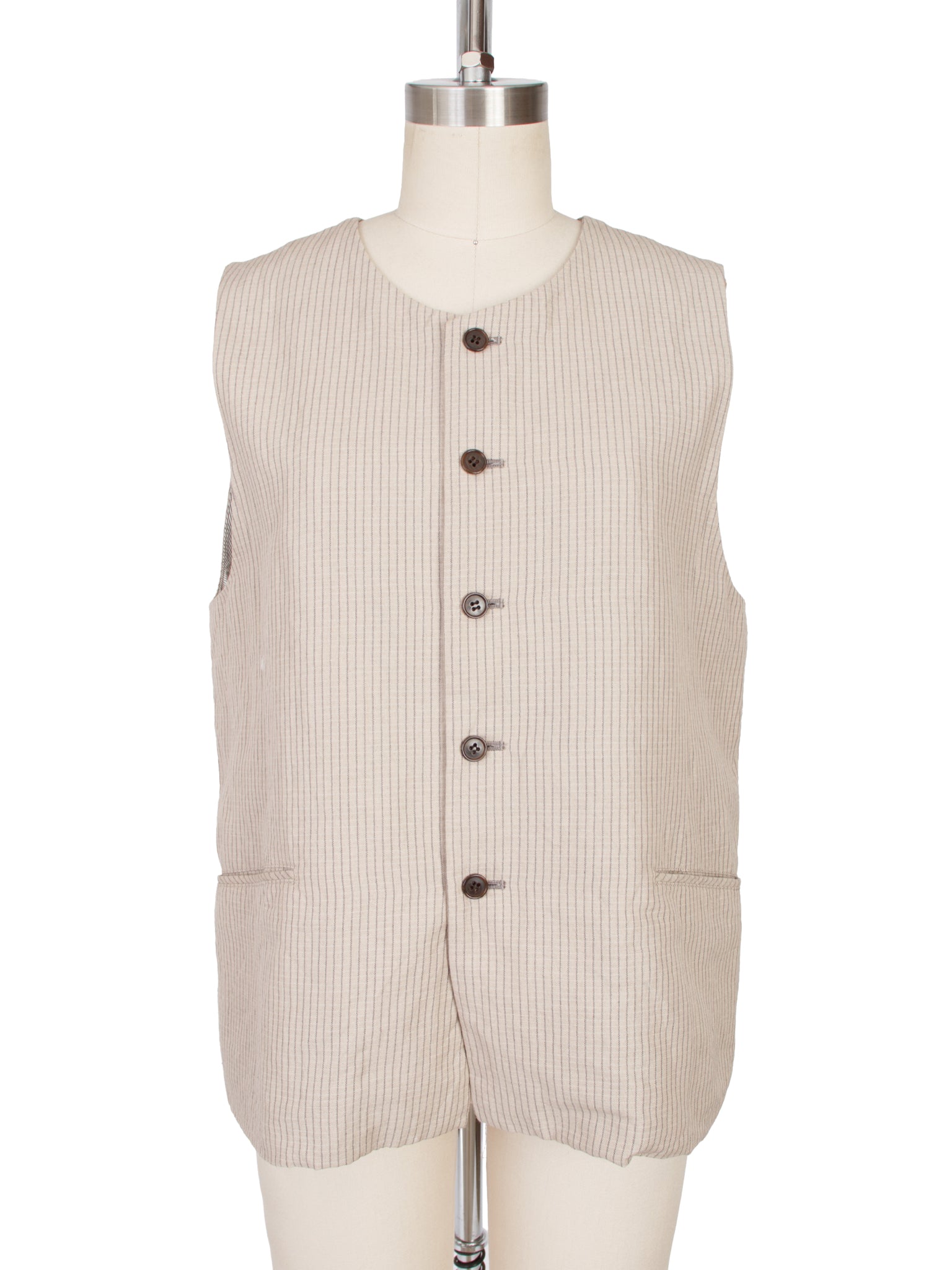 Vlas Blomme by Yoriko Sakurama Pinstripe Vest