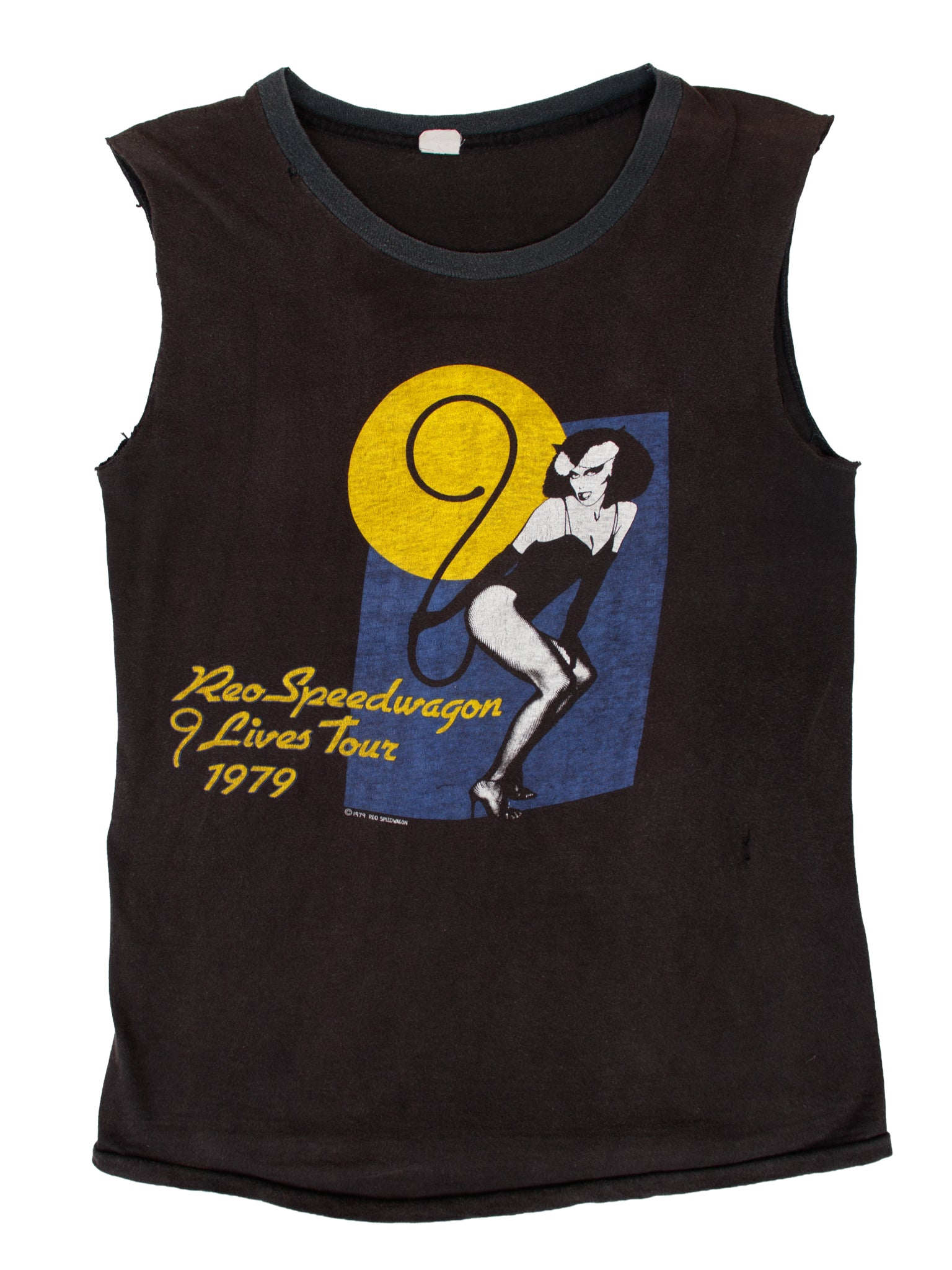1979 Reo Speedwagon 9 Lives Tour Cutoff Tee