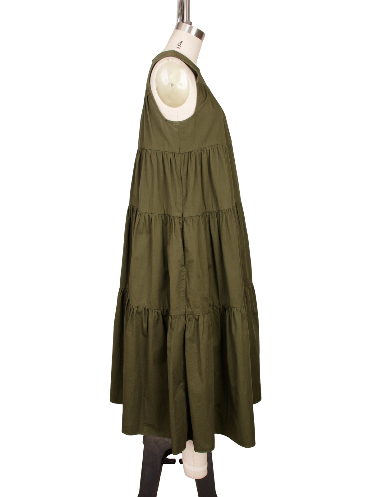 CO. Poplin Tiered Midi Dress