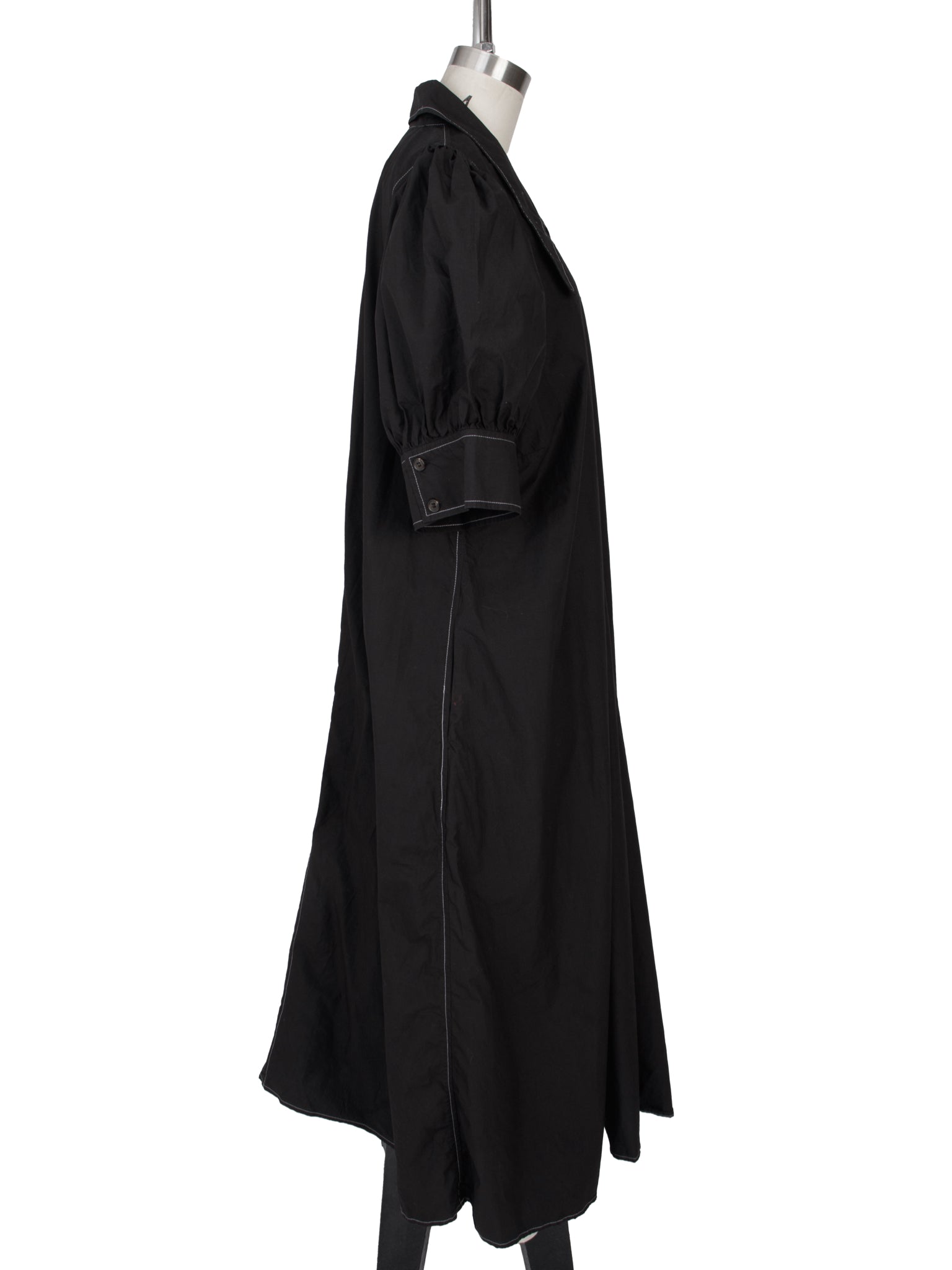 Ganni Poplin Contrast Stitch Dress