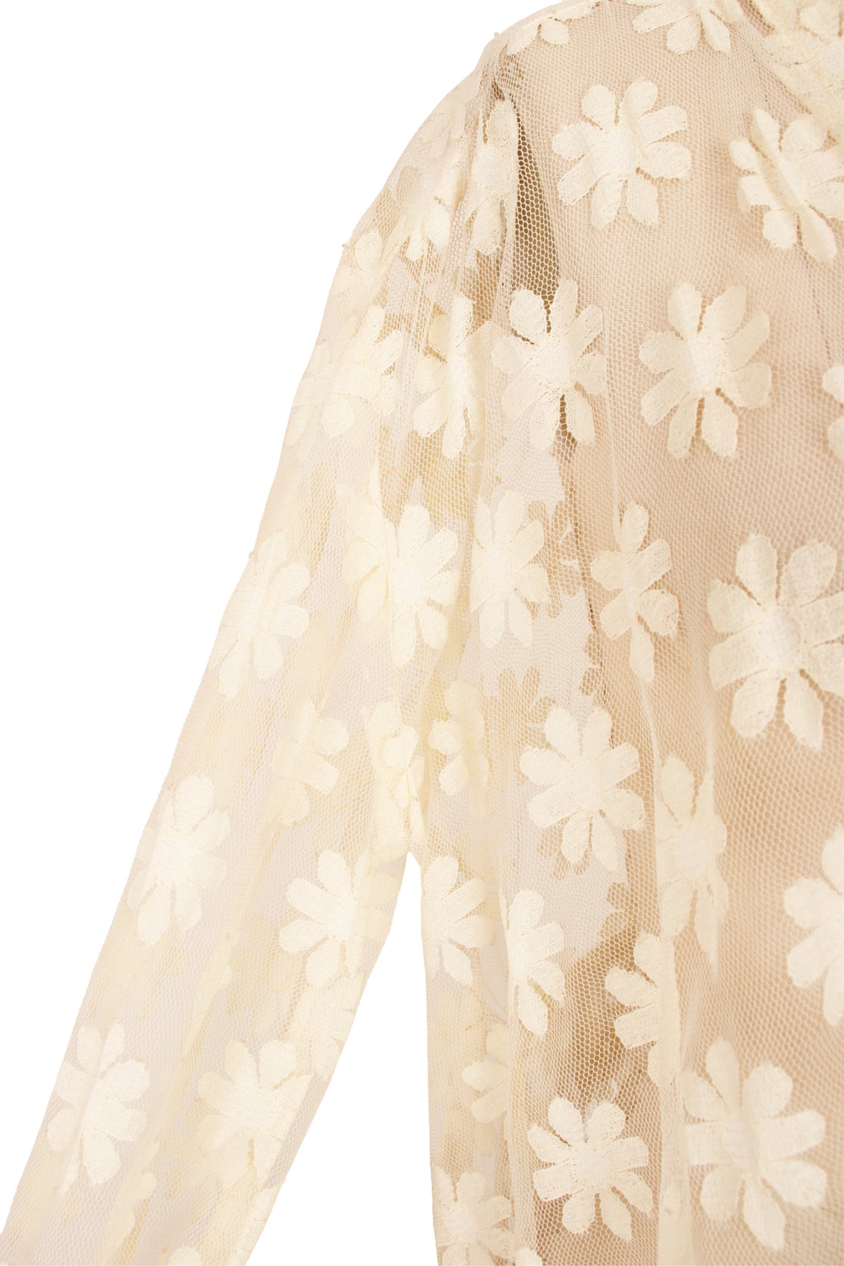 Tulle Daisy Embroidered Duster Jacket