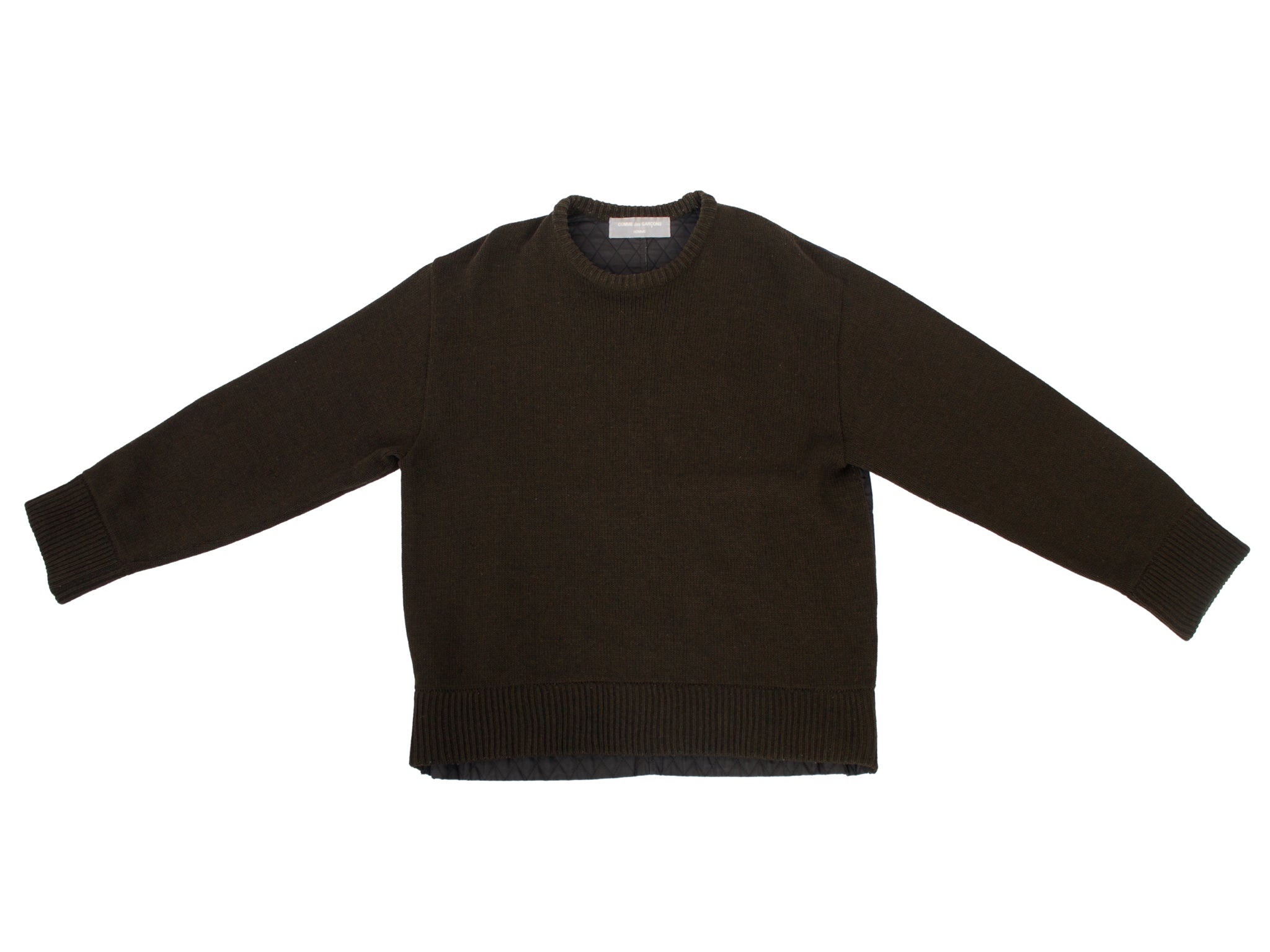 FW 1996 Comme des Garcons Homme Wool Quilted Sweater