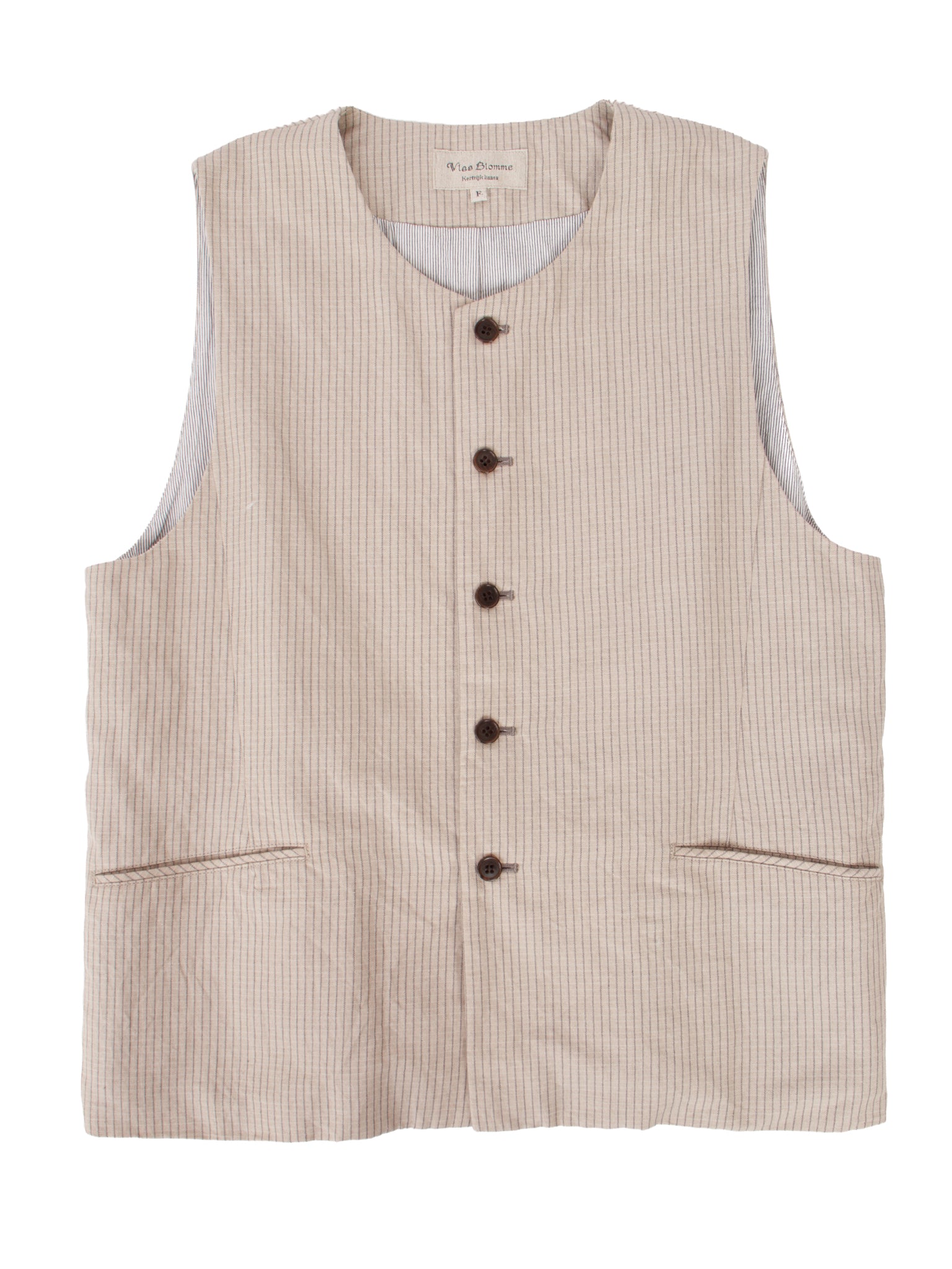 Vlas Blomme by Yoriko Sakurama Pinstripe Vest