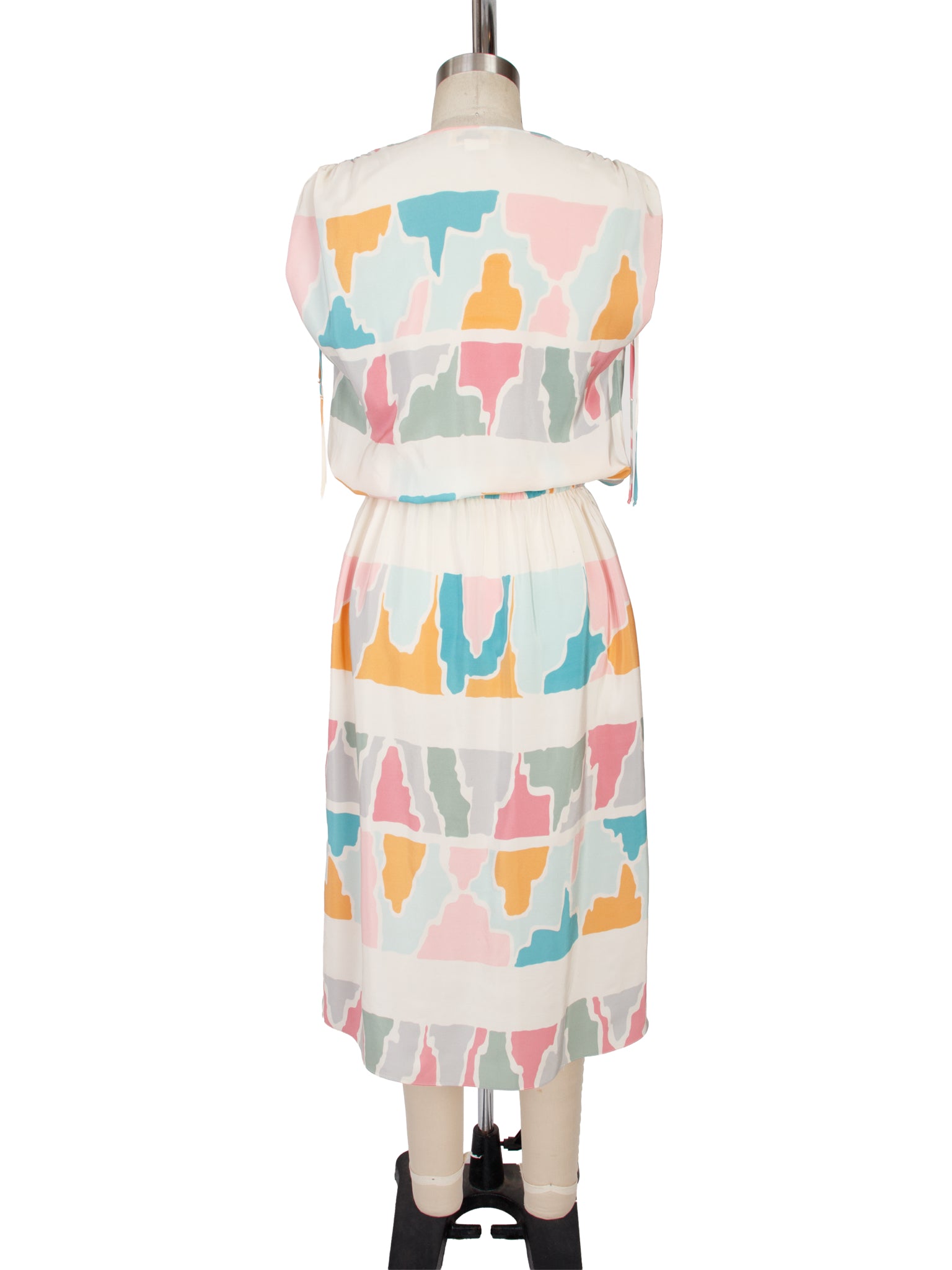 Mary McFadden Silk Watercolor Dress