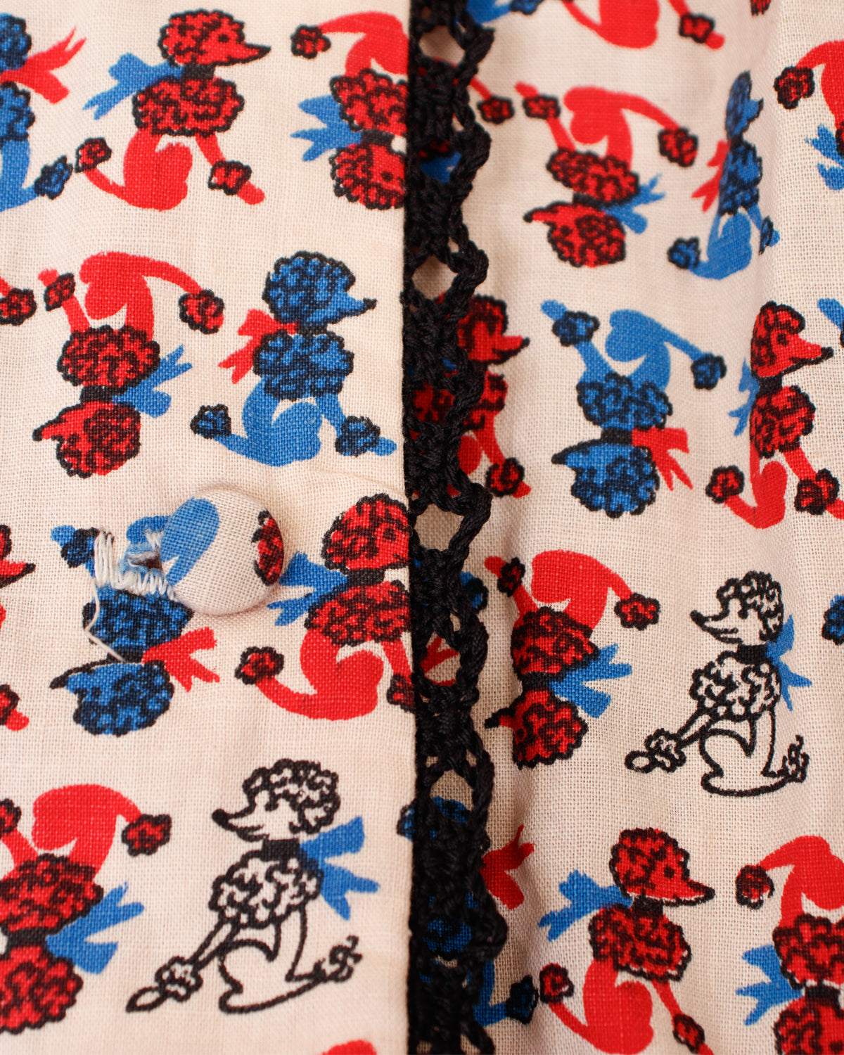 Teena Paige Poodle Print Dress & Matching Gloves Set