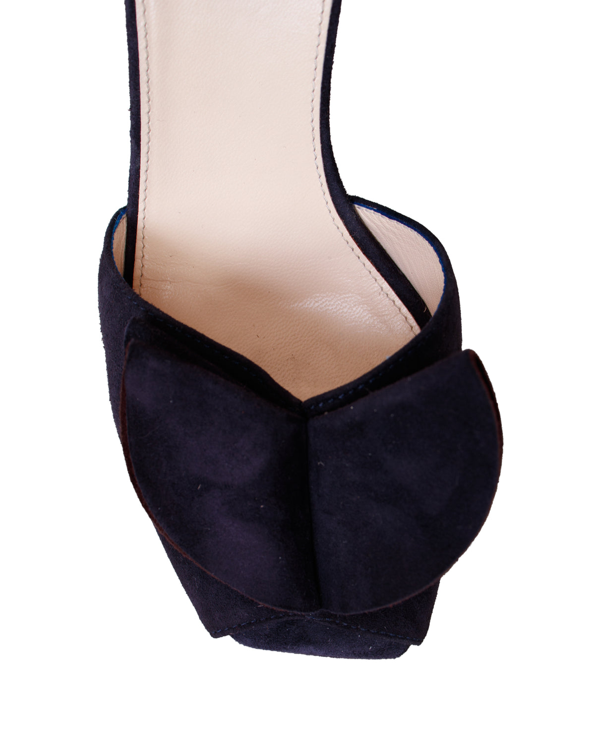 Prada Suede Peep Toe Heels