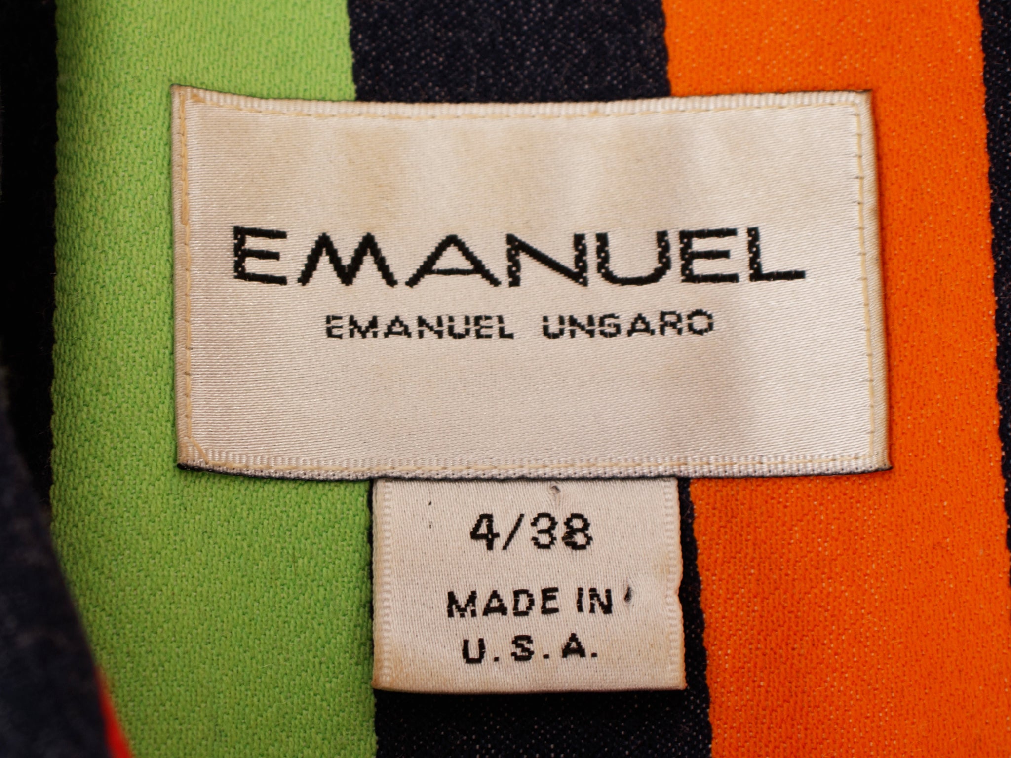 Emanuel Ungaro Wool-Blend Rainbow Stripe Jacket