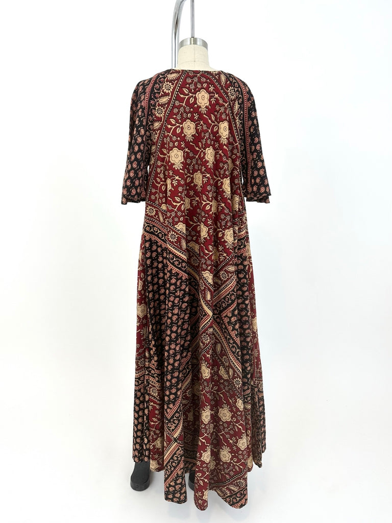 70s Indian Cotton Paisley Dress