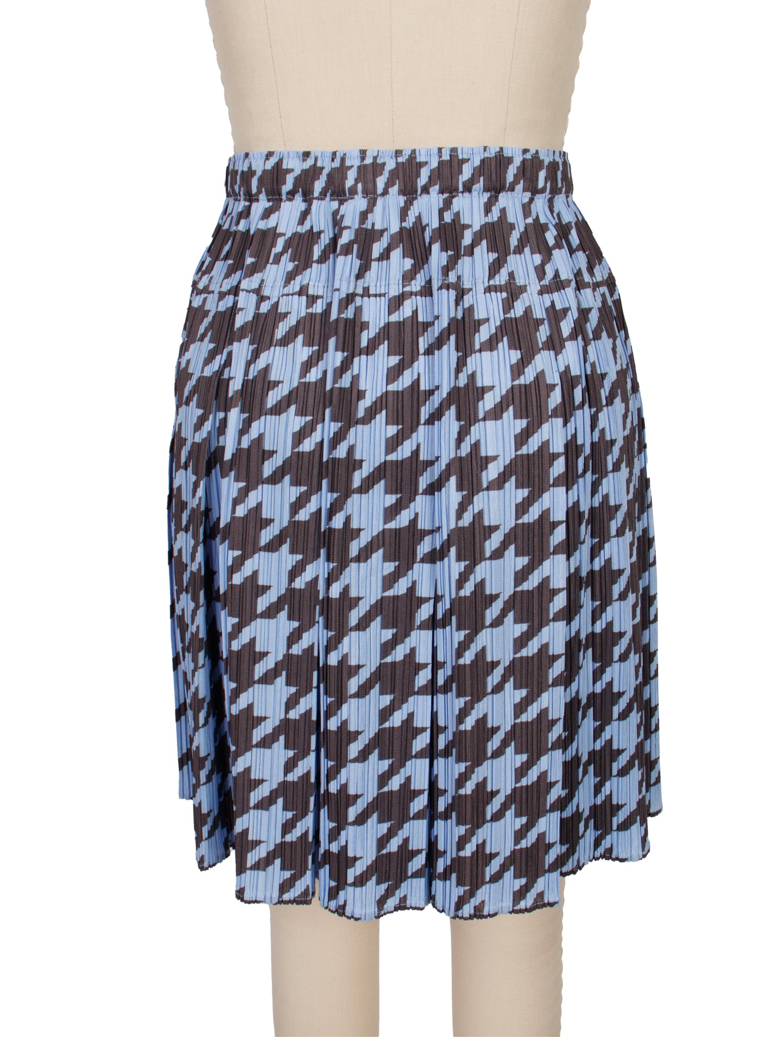 Pleats Please Houndstooth Mini Skirt