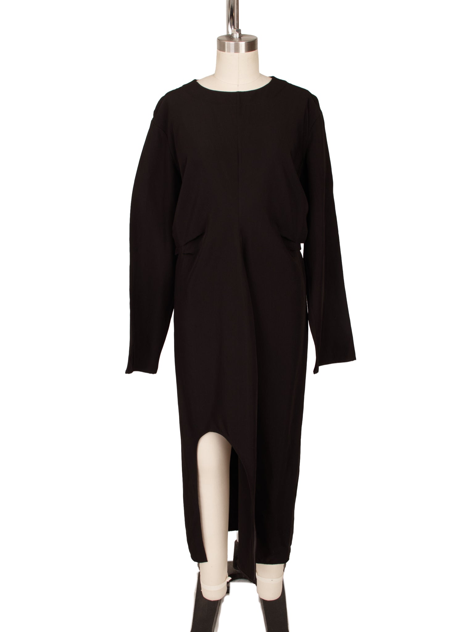 CO Wool Blend Crepe Cutout Dress