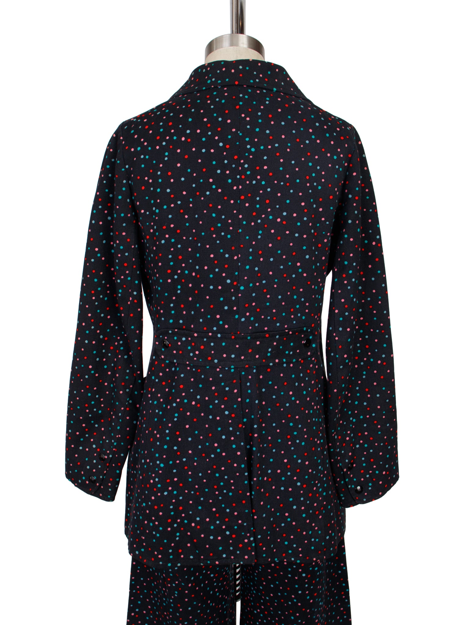 1960s Emanuel Ungaro Polka Dot Twill Panstsuit