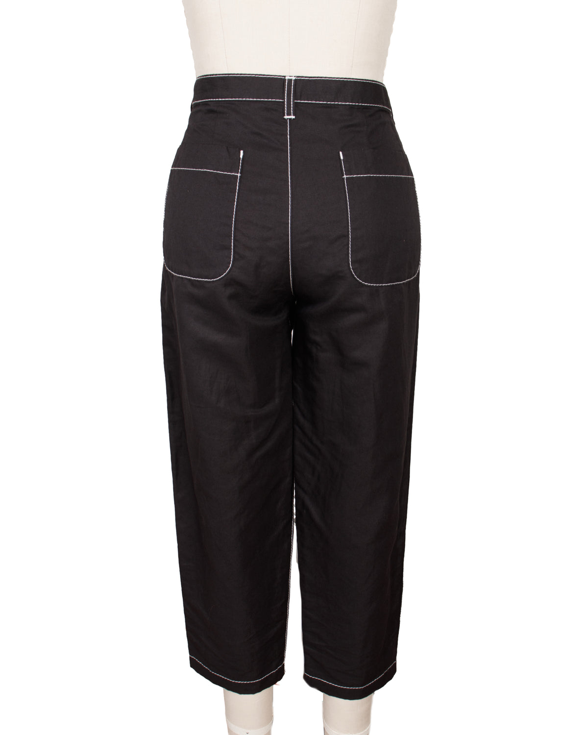 SS 2018 Comme Des Garcons Linen Cropped Pants