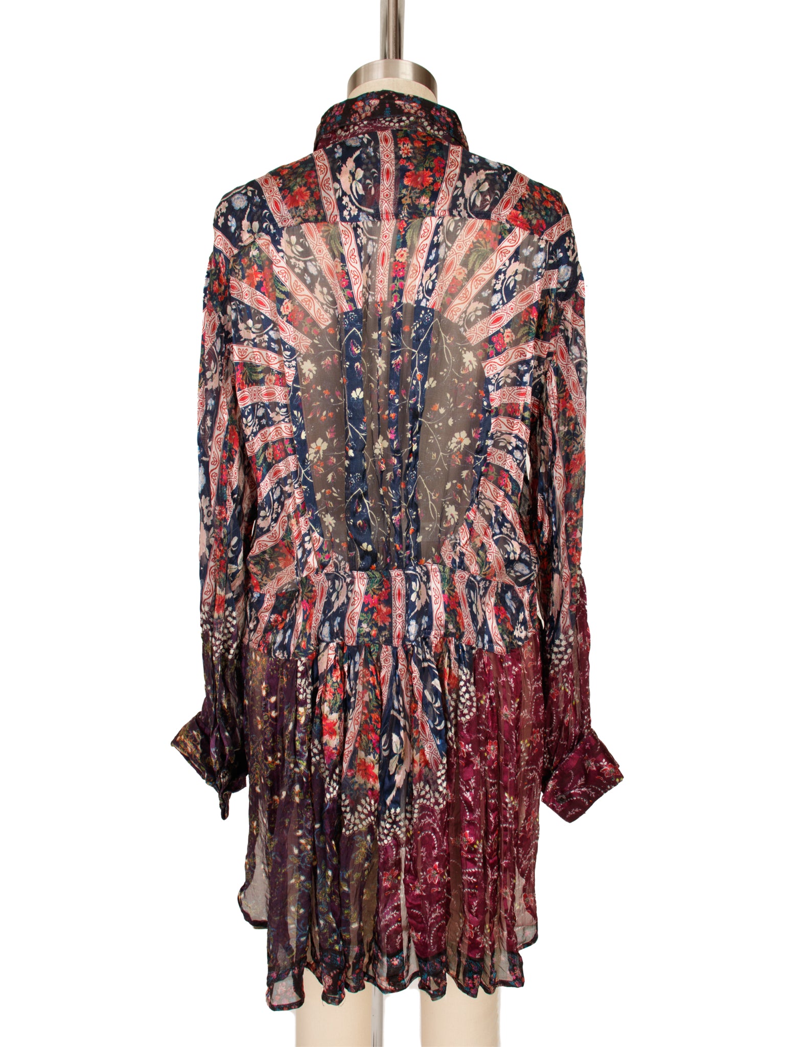 Etro Alina Silk Voile Floral Blouse